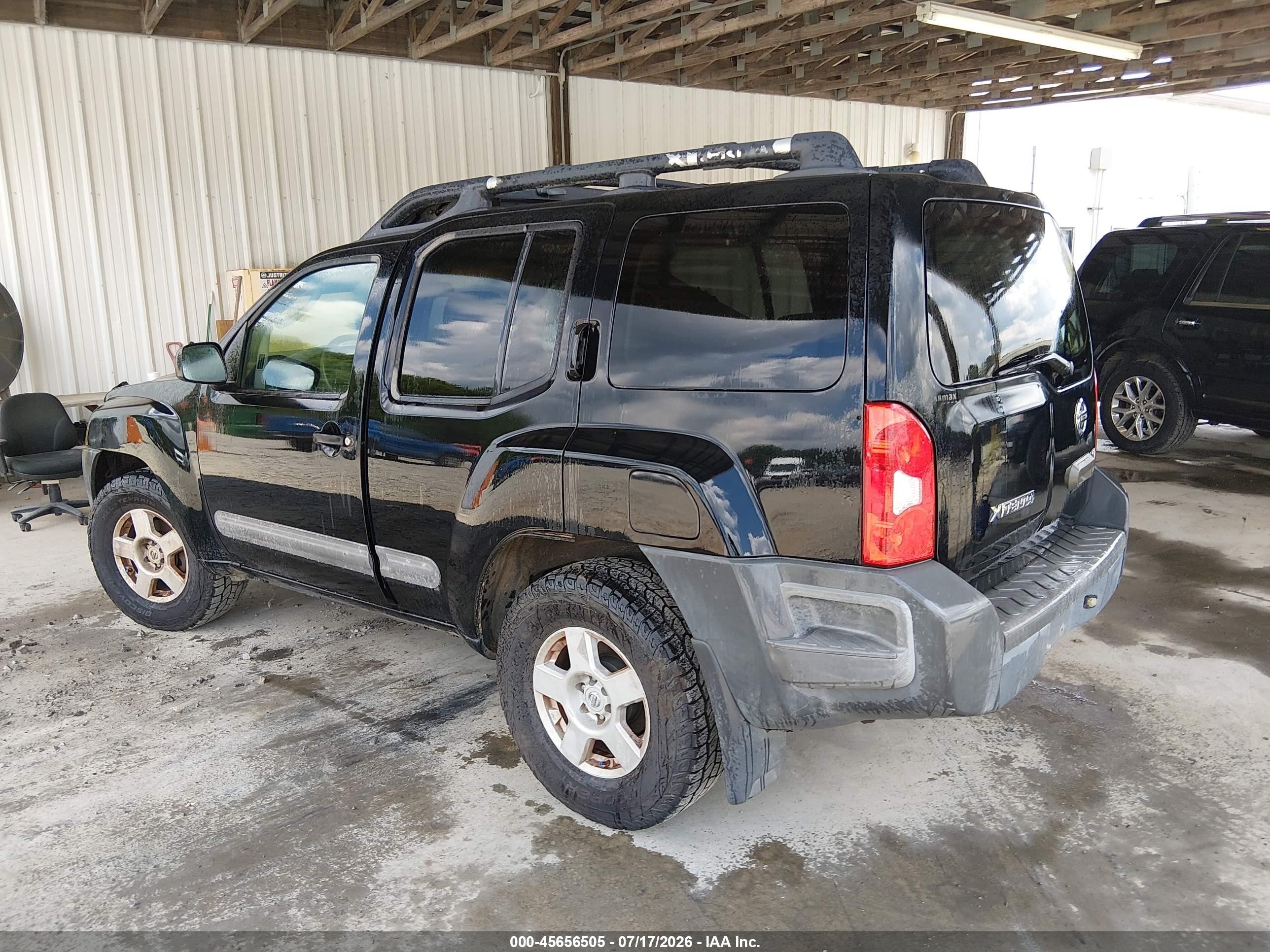 2005 Nissan Xterra S Black vin: 5N1AN08U25C616376