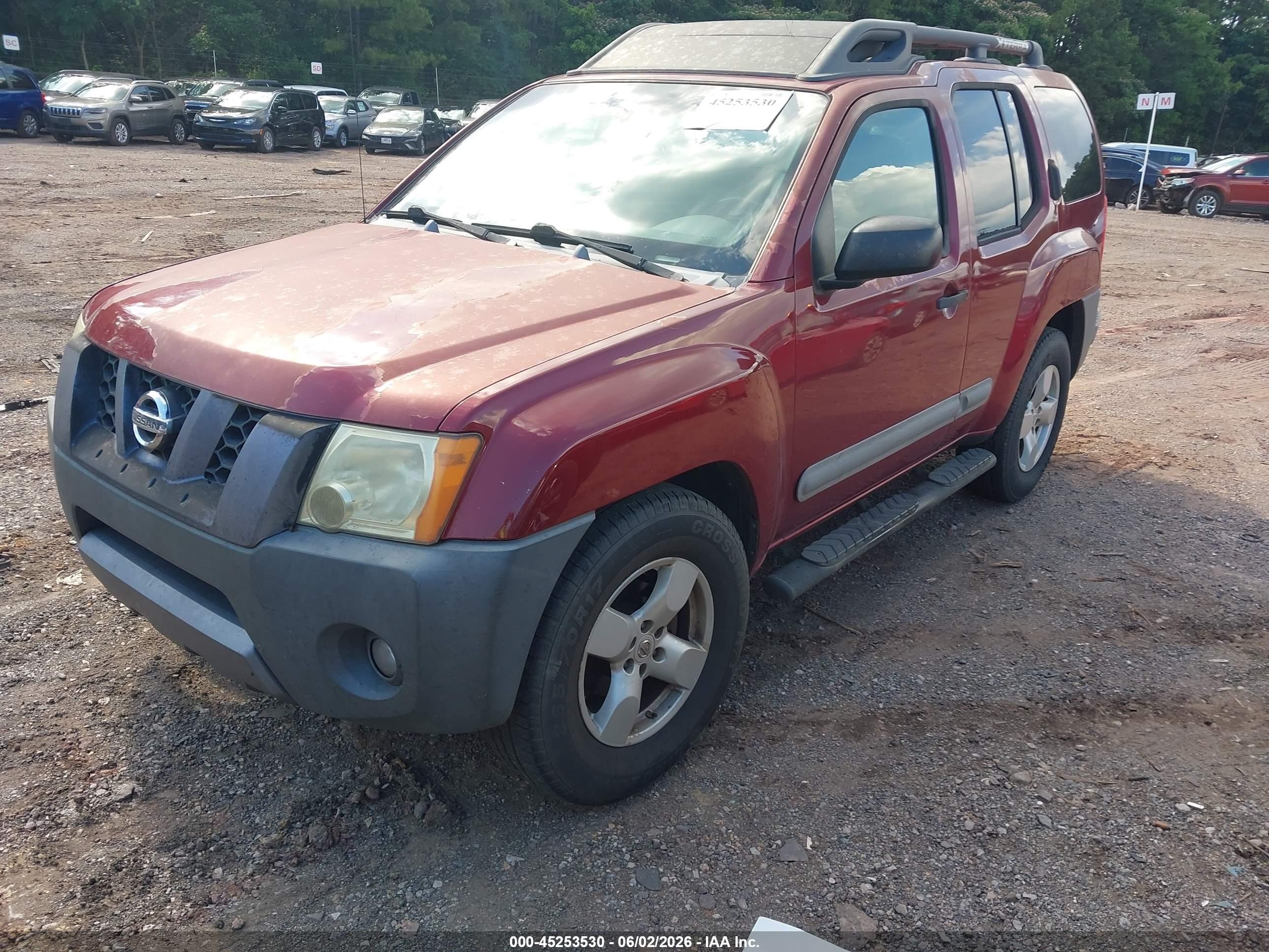 2007 Nissan Xterra Se Maroon vin: 5N1AN08U27C533985