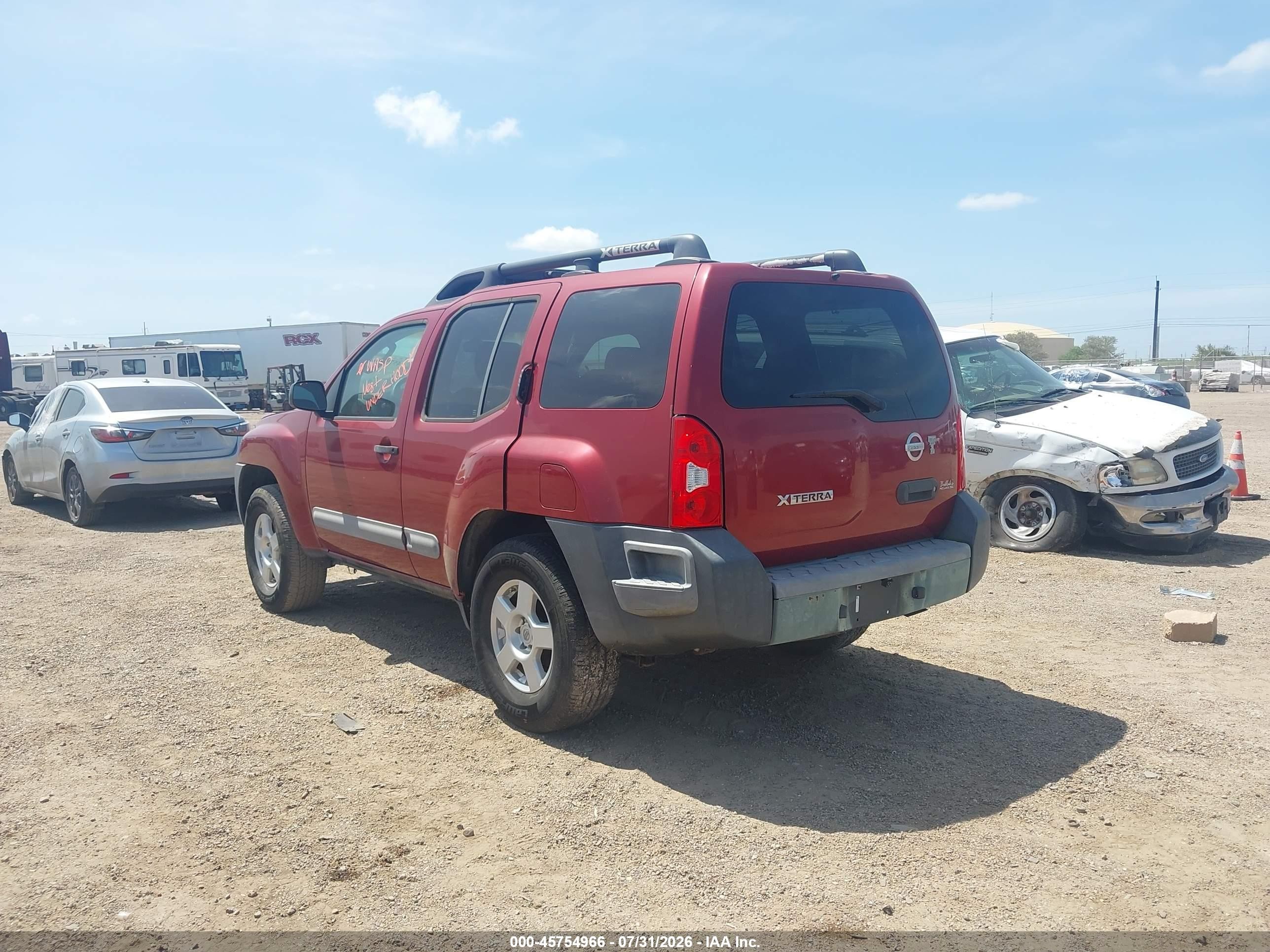 2007 Nissan Xterra X Red vin: 5N1AN08U37C508738
