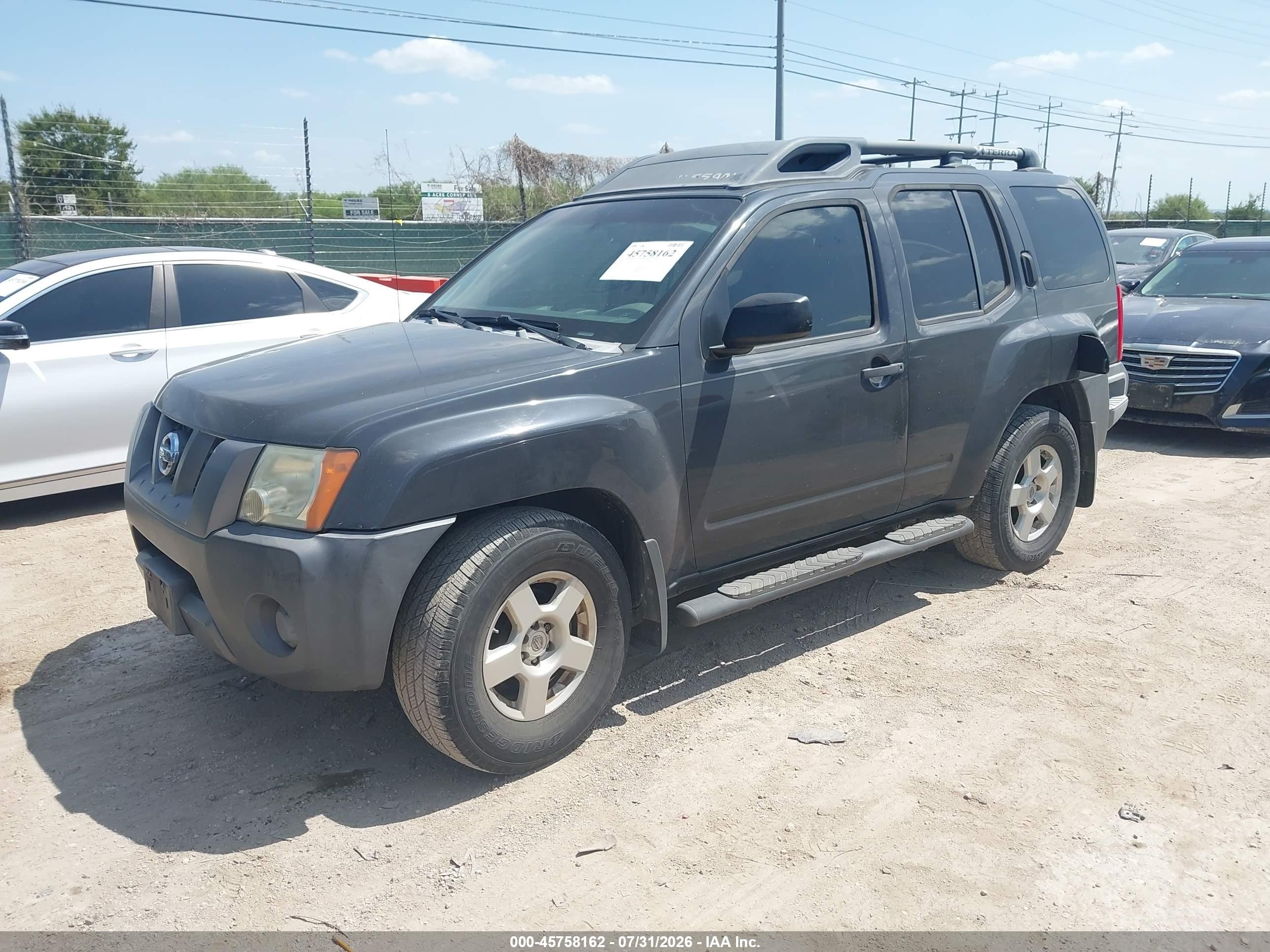 2008 Nissan Xterra S Gray vin: 5N1AN08U38C536461