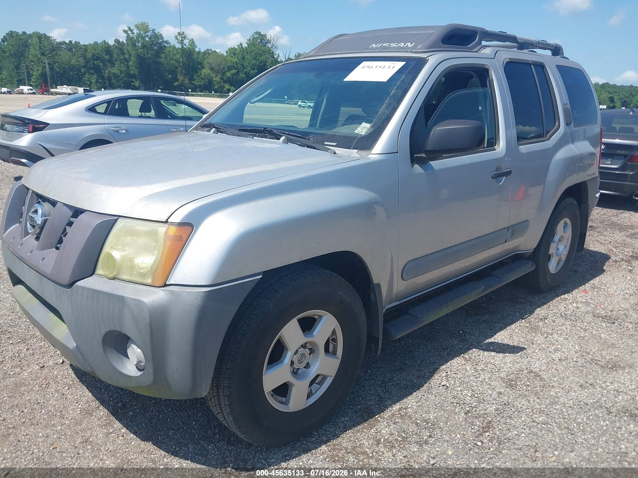 2006 Nissan Xterra S Silver vin: 5N1AN08U46C534358