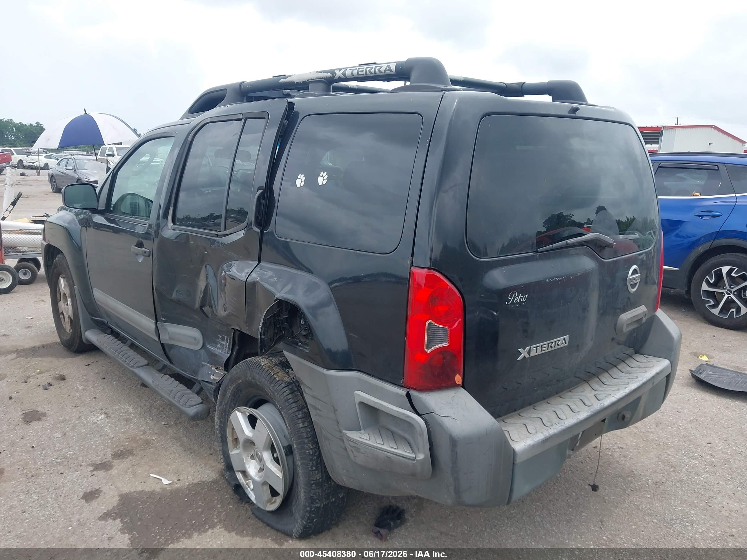 2006 Nissan Xterra S Black vin: 5N1AN08U46C550558
