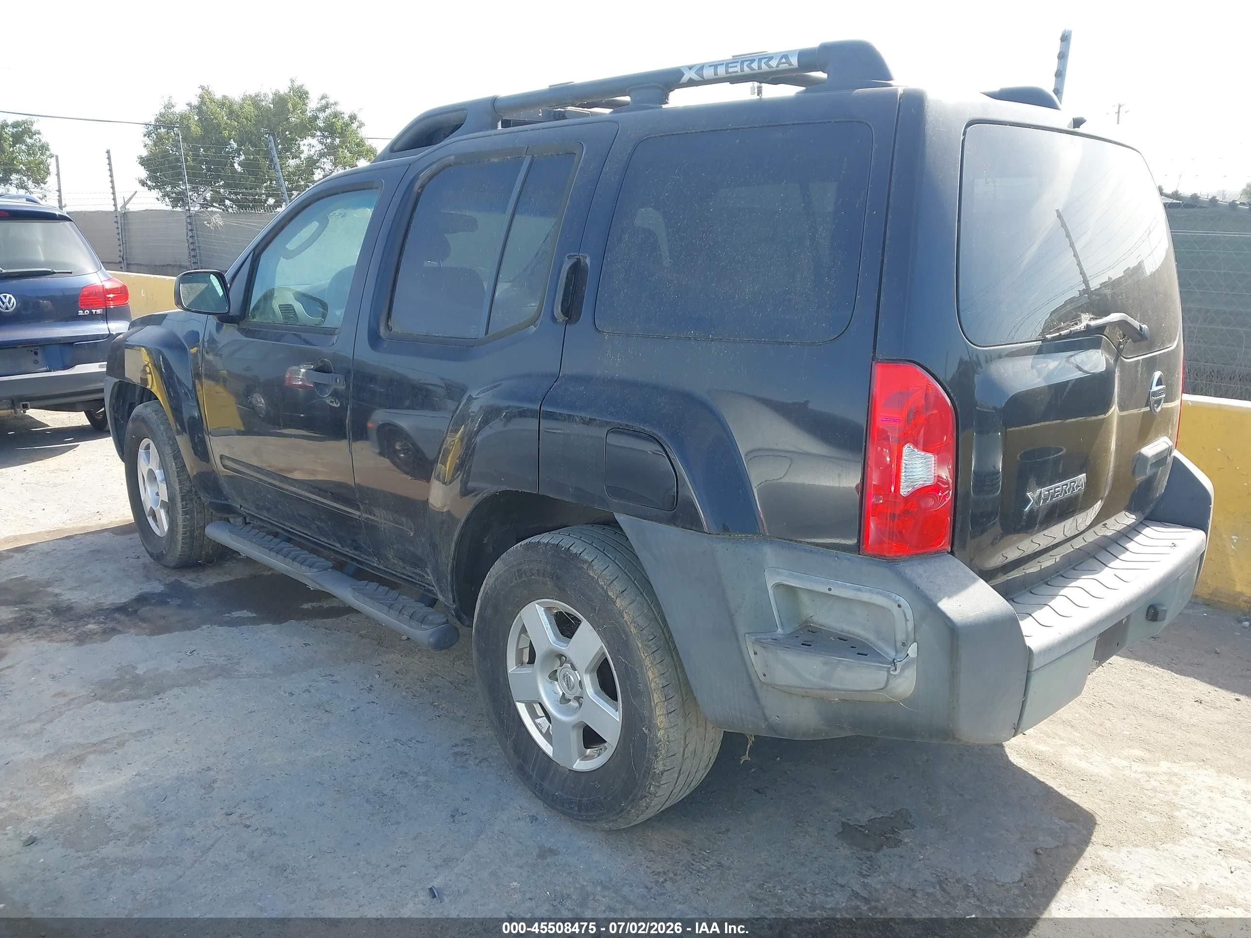 2007 Nissan Xterra S Black vin: 5N1AN08U47C511387