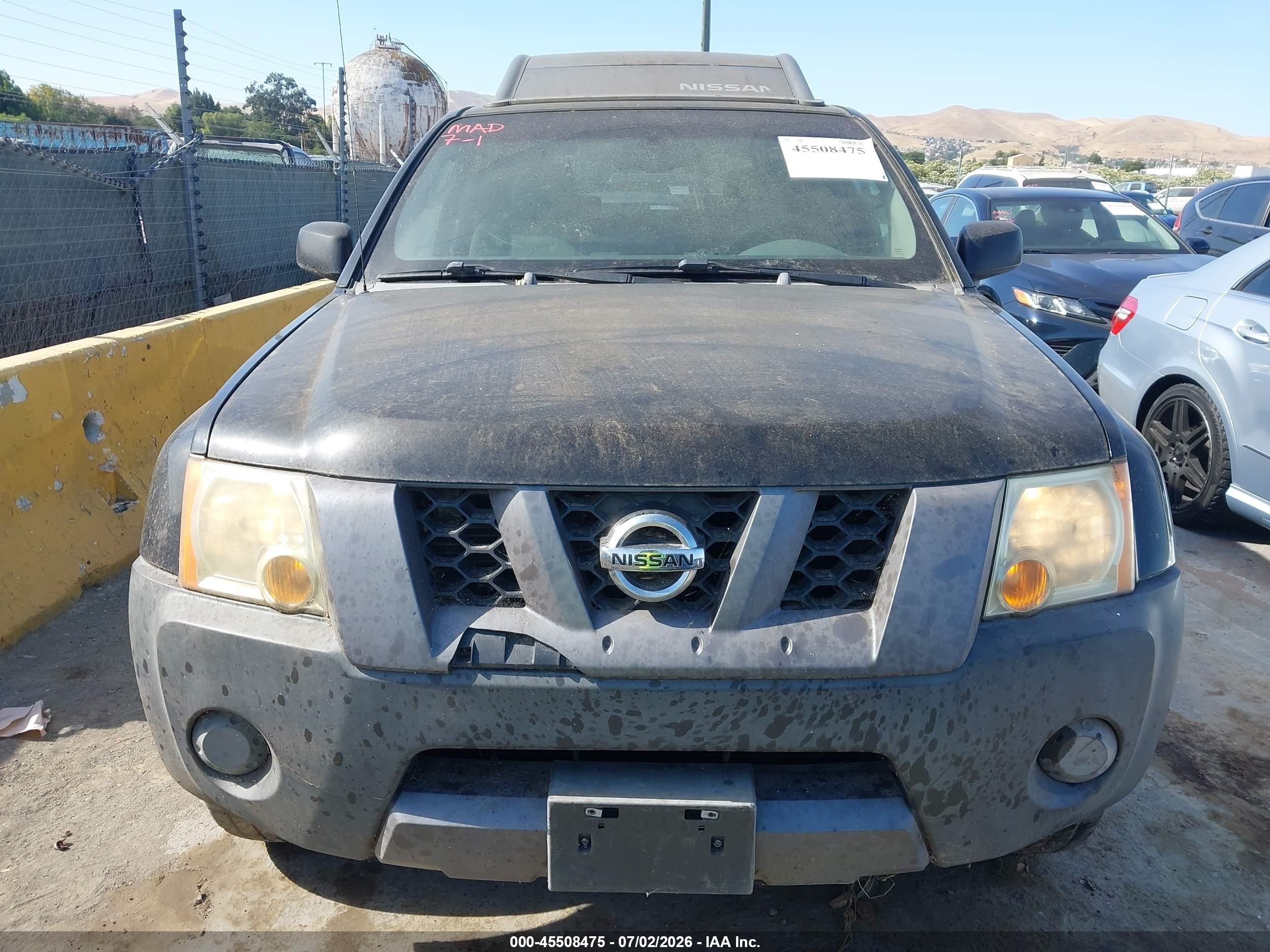 2007 Nissan Xterra S Black vin: 5N1AN08U47C511387