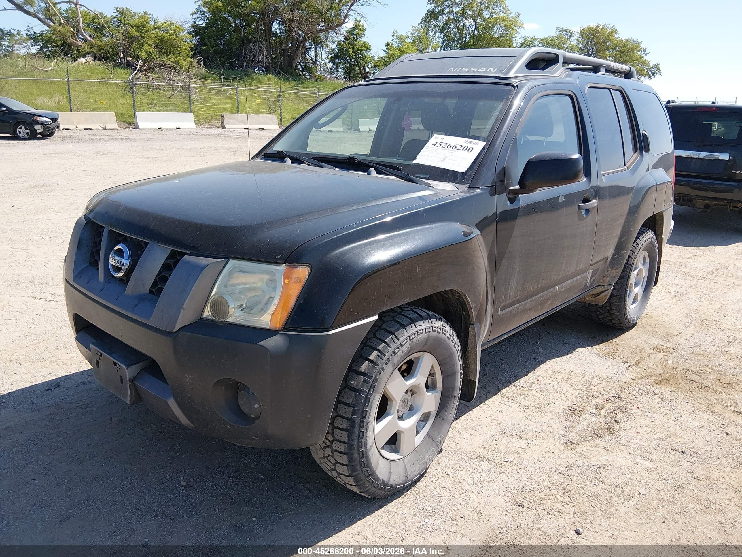 2007 Nissan Xterra S Black vin: 5N1AN08U47C526083