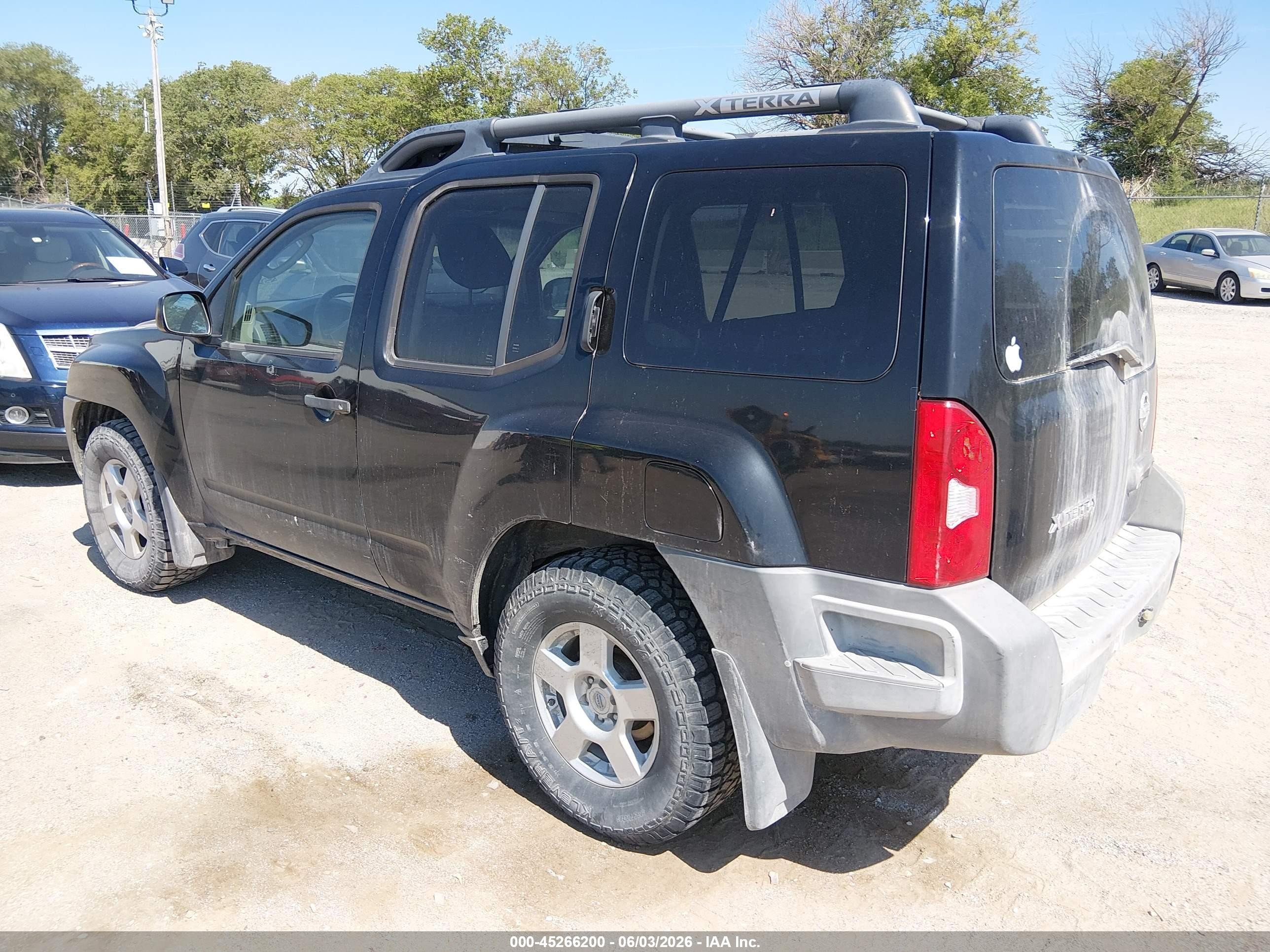 2007 Nissan Xterra S Black vin: 5N1AN08U47C526083