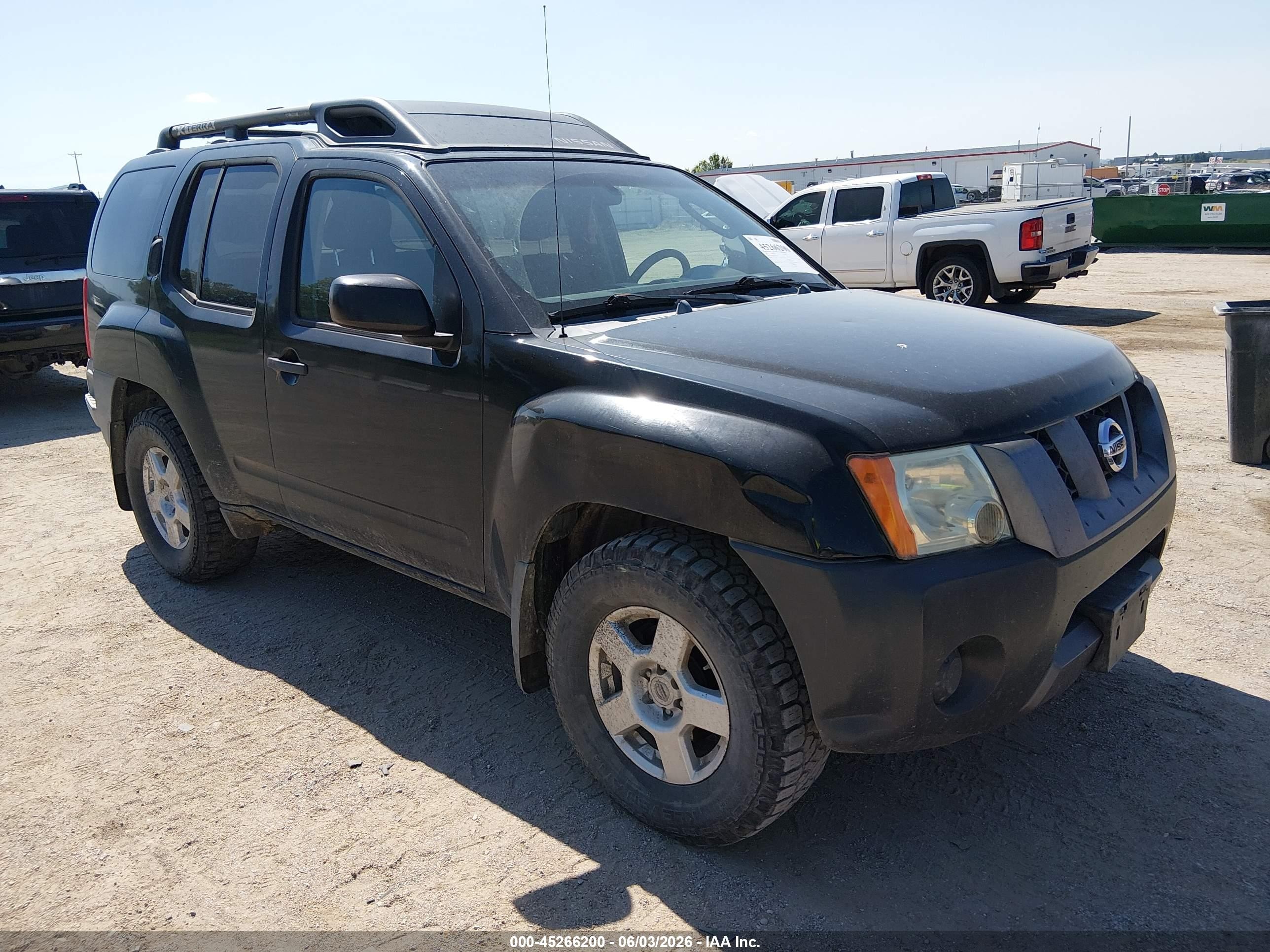 2007 Nissan Xterra S Black vin: 5N1AN08U47C526083