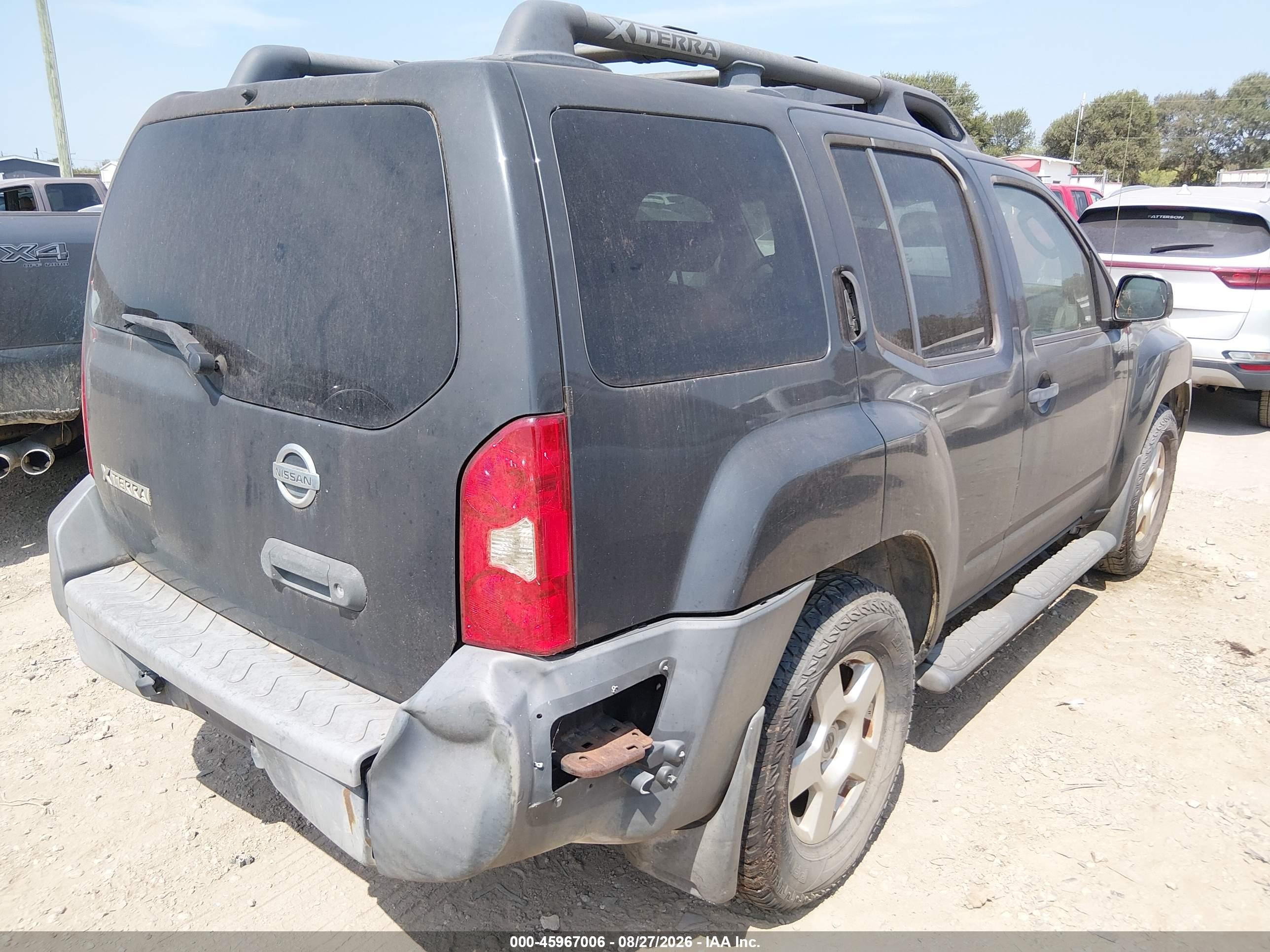 2007 Nissan Xterra S Серый vin: 5N1AN08U47C534944