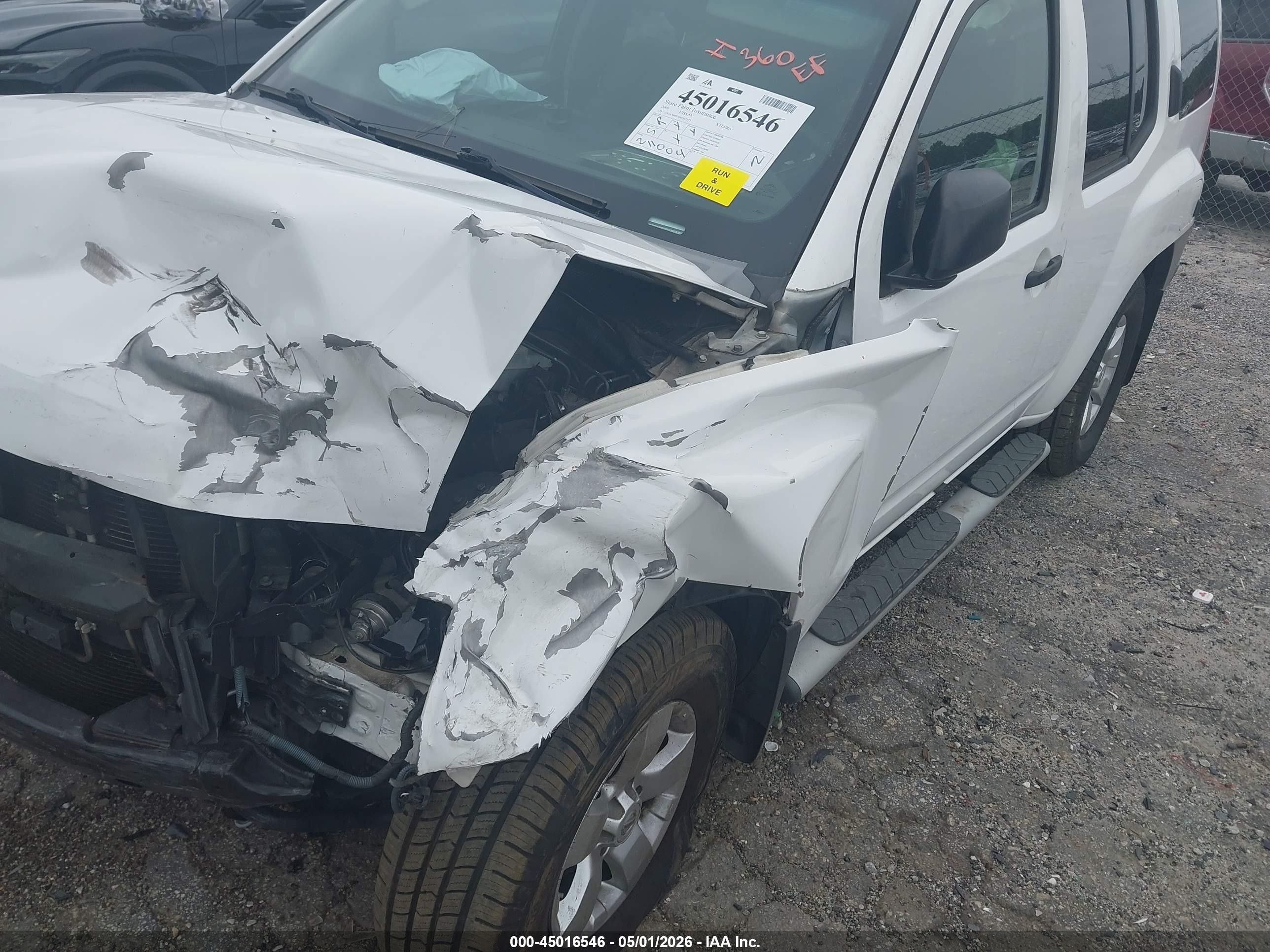 2009 Nissan Xterra S White vin: 5N1AN08U49C503373