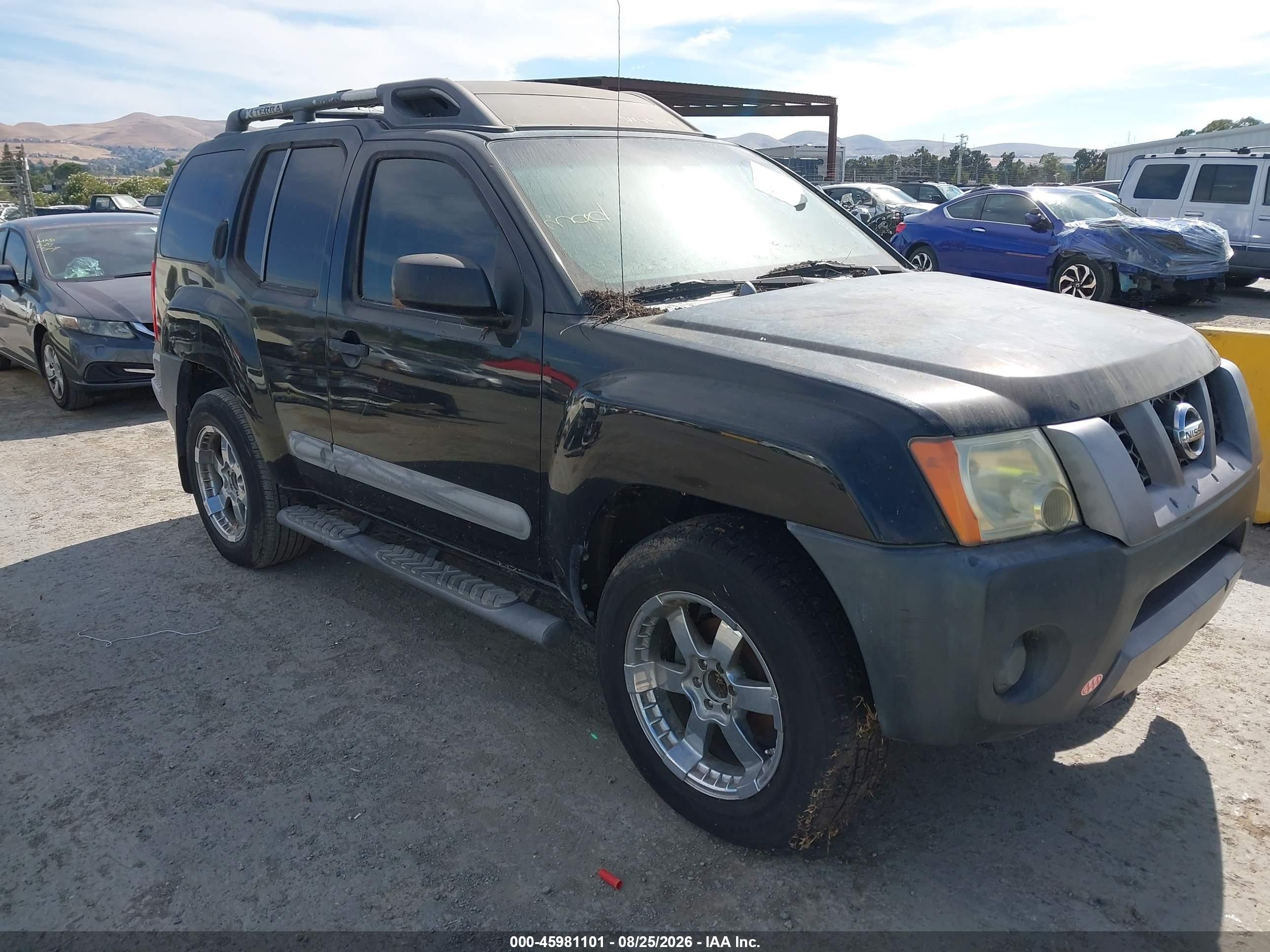 2006 Nissan Xterra S Black vin: 5N1AN08U56C503524