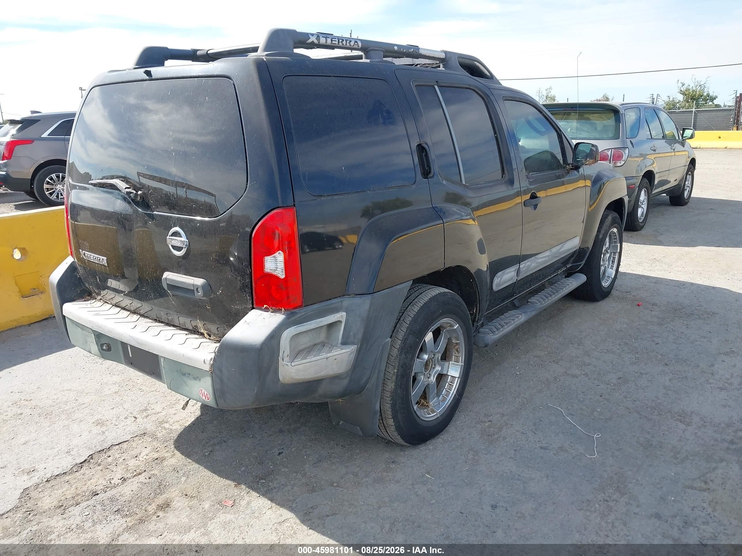2006 Nissan Xterra S Black vin: 5N1AN08U56C503524