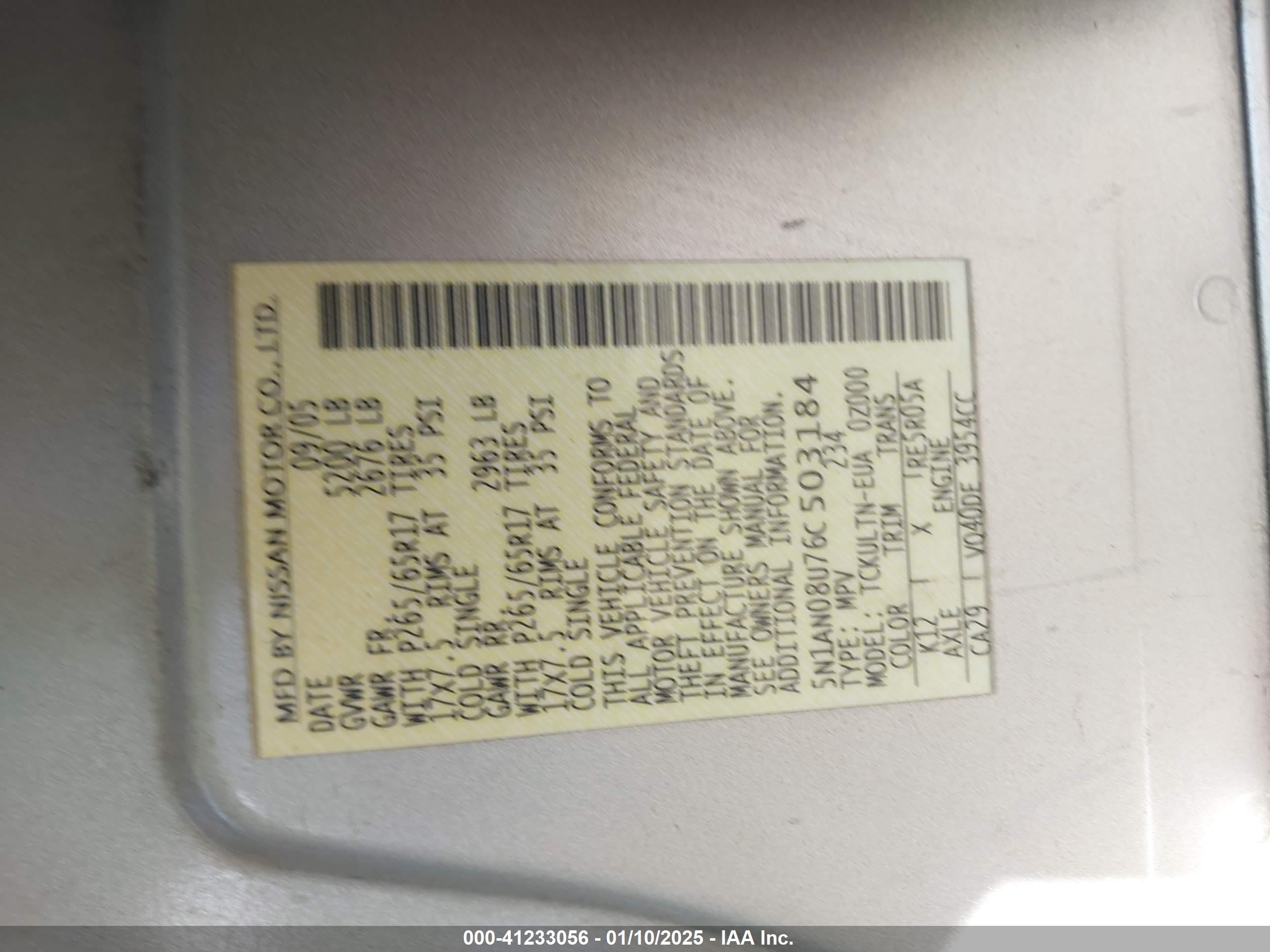 2006 Nissan Xterra Se Silver vin: 5N1AN08U76C503184
