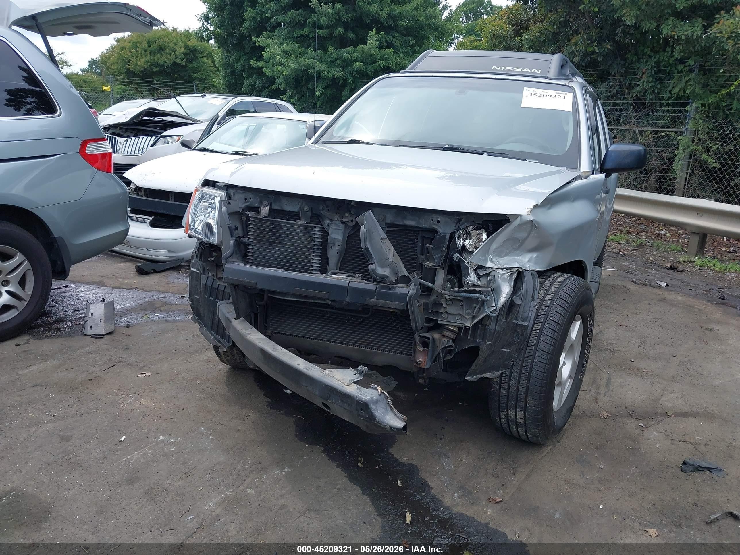2007 Nissan Xterra S Silver vin: 5N1AN08U87C525843