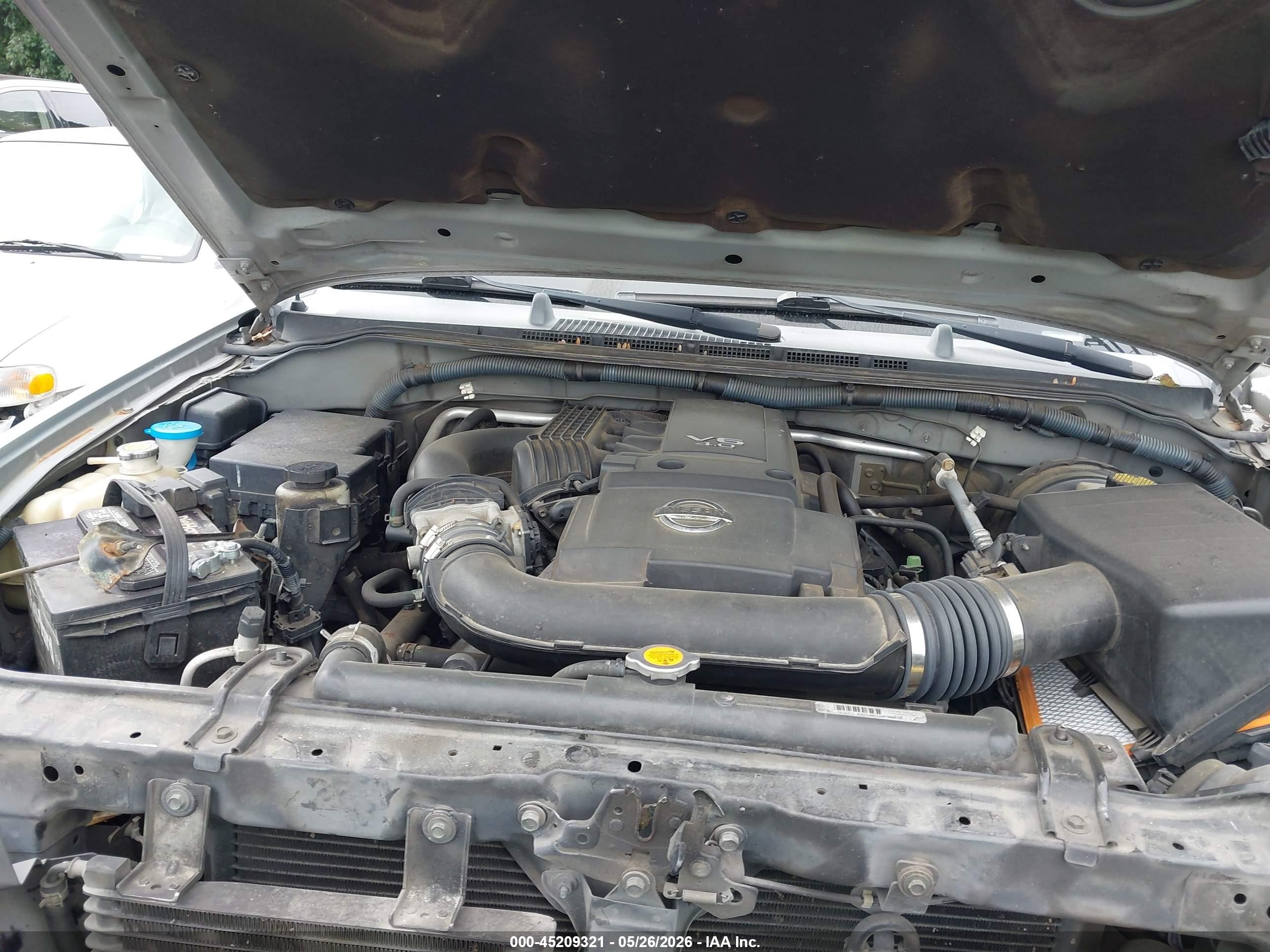 2007 Nissan Xterra S Silver vin: 5N1AN08U87C525843
