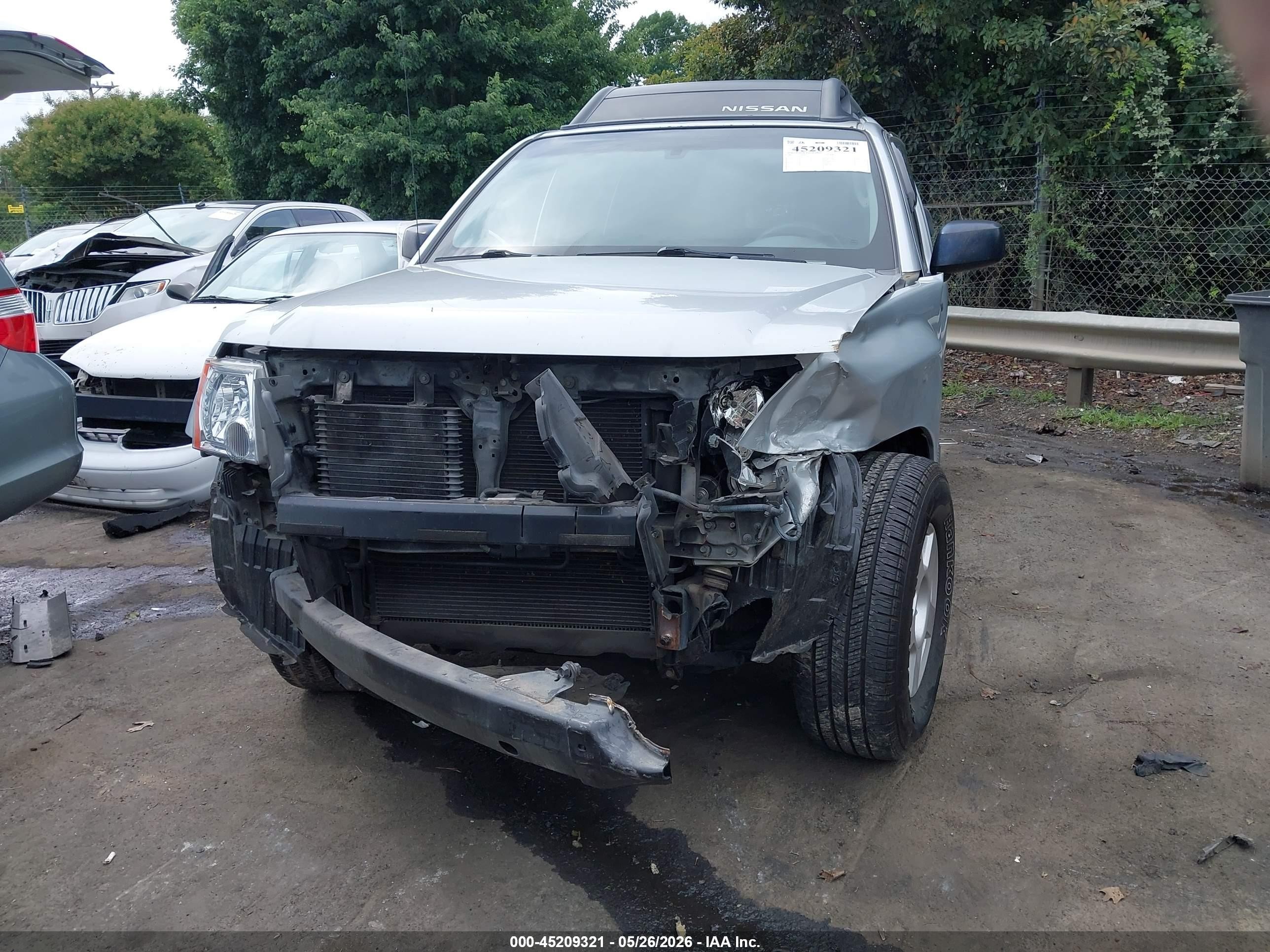 2007 Nissan Xterra S Silver vin: 5N1AN08U87C525843