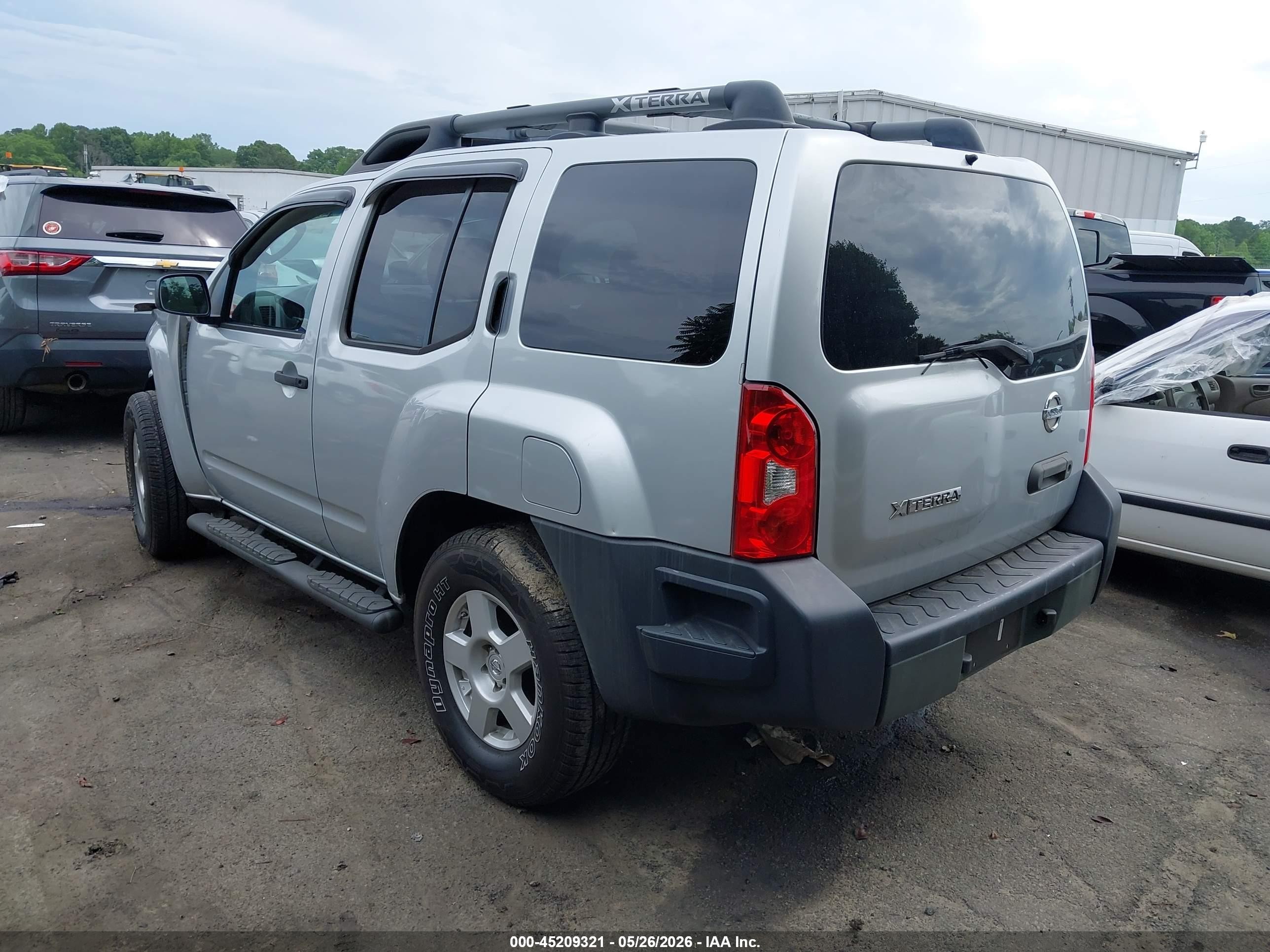 2007 Nissan Xterra S Silver vin: 5N1AN08U87C525843