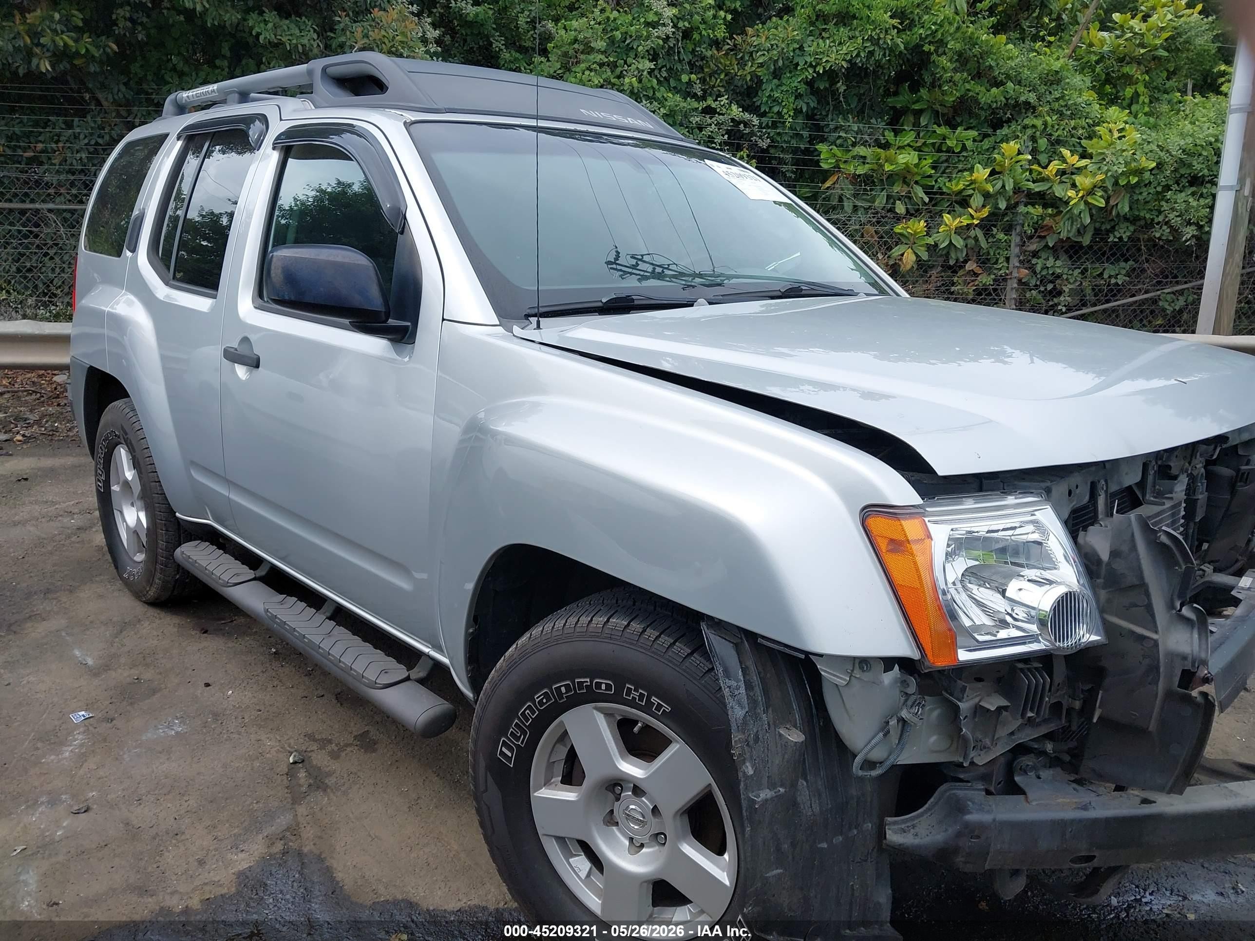2007 Nissan Xterra S Silver vin: 5N1AN08U87C525843