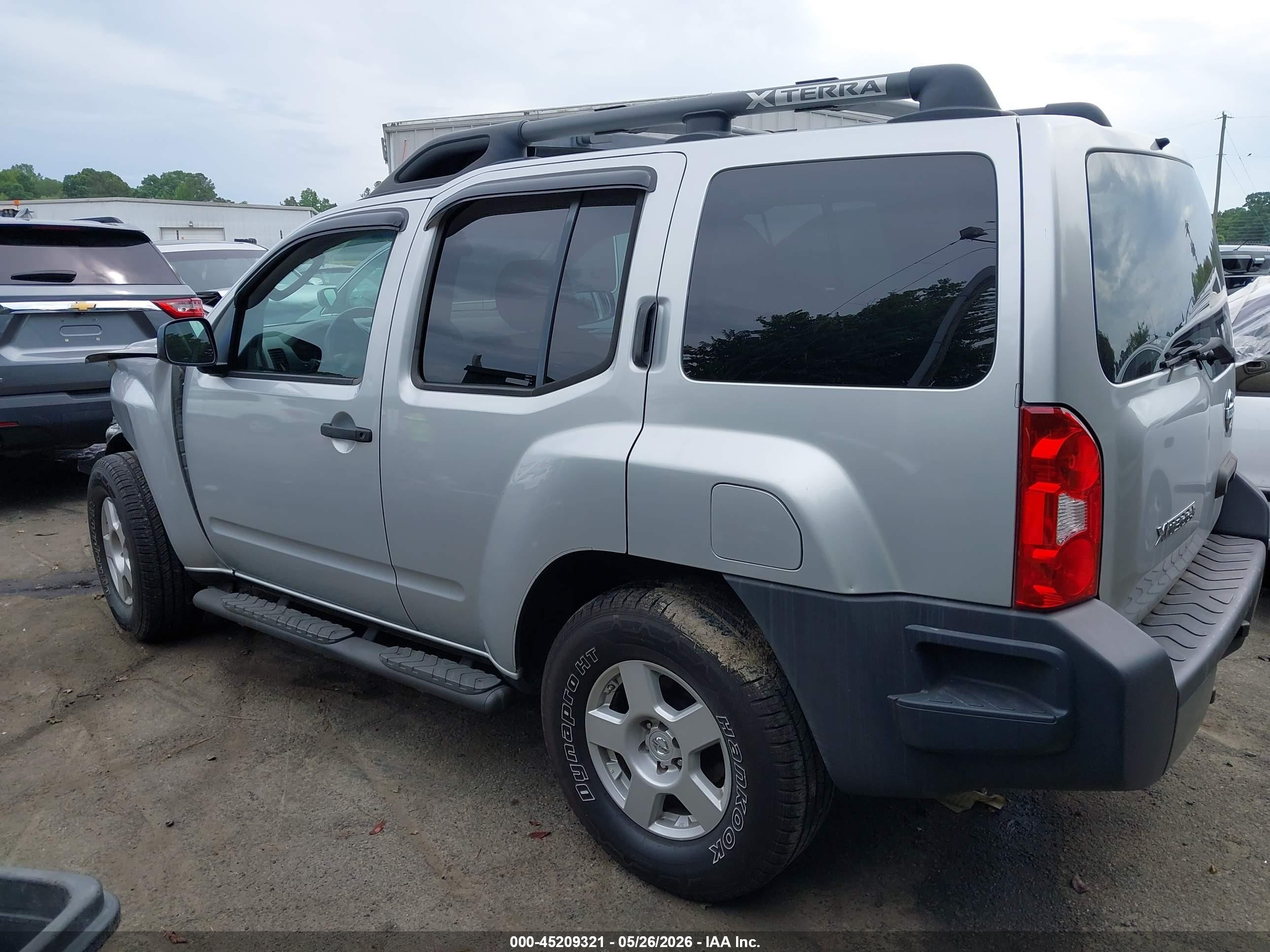 2007 Nissan Xterra S Silver vin: 5N1AN08U87C525843