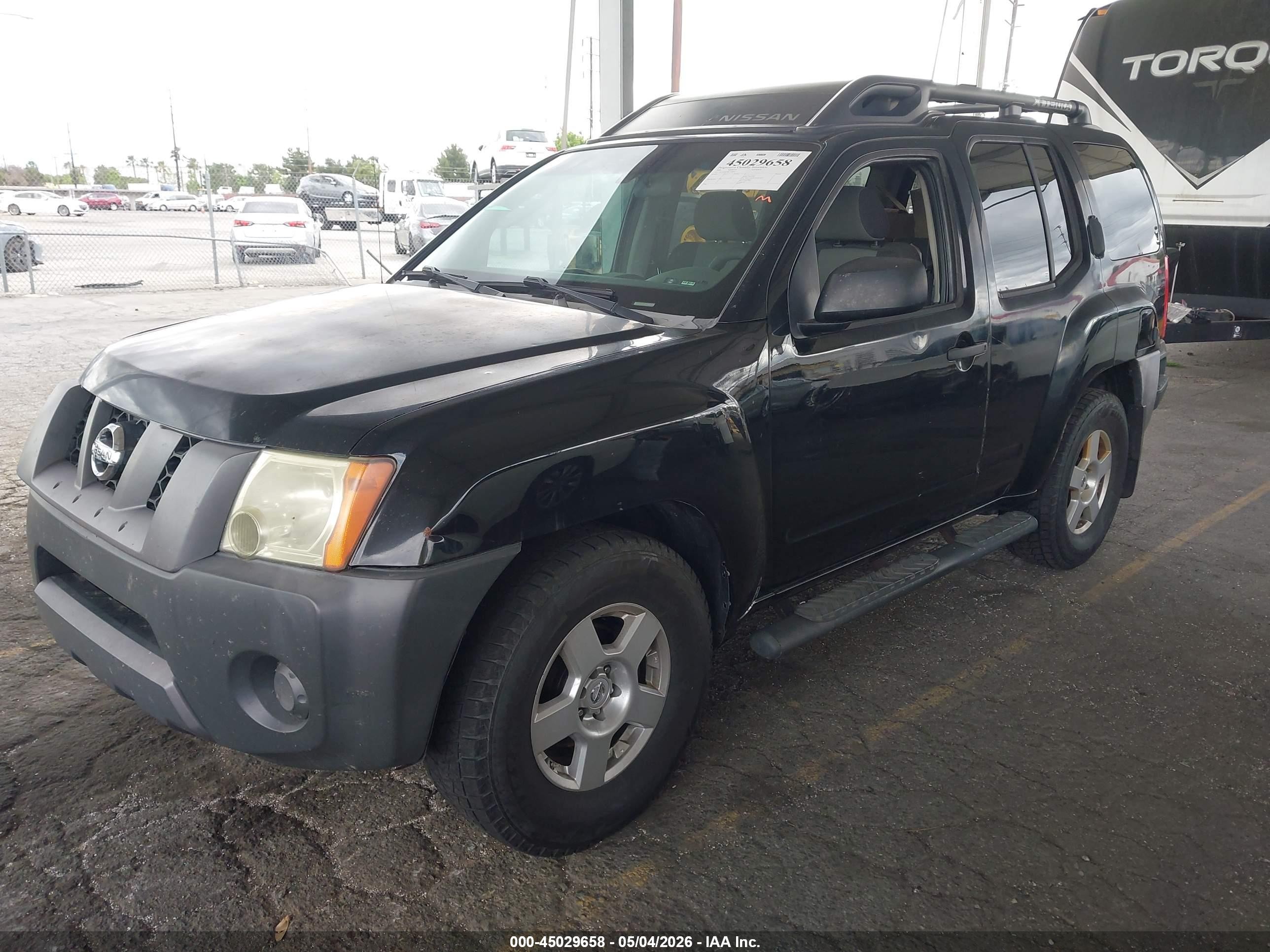 2008 Nissan Xterra S Black vin: 5N1AN08U88C528985