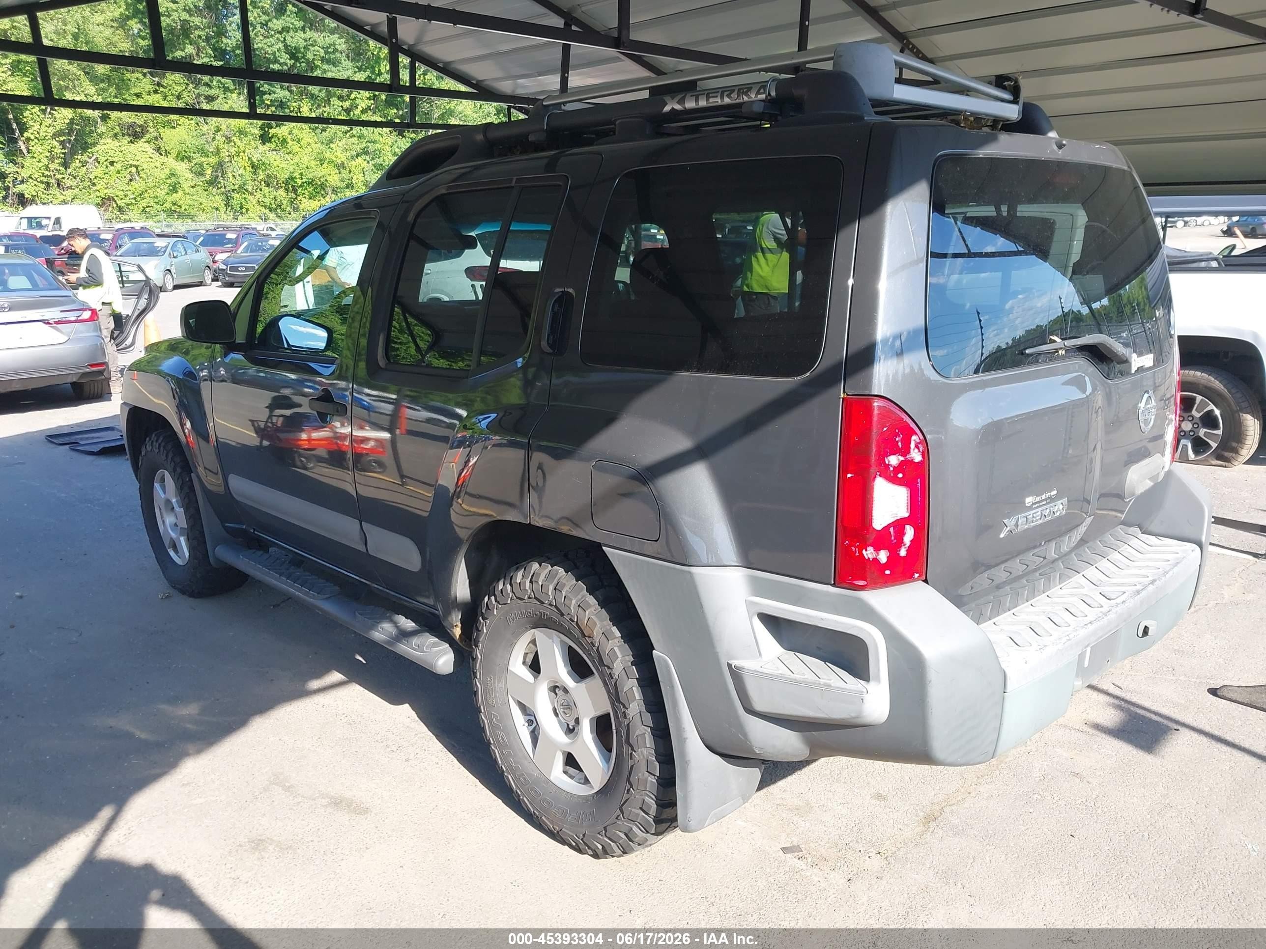 2006 Nissan Xterra S Gray vin: 5N1AN08W06C547805
