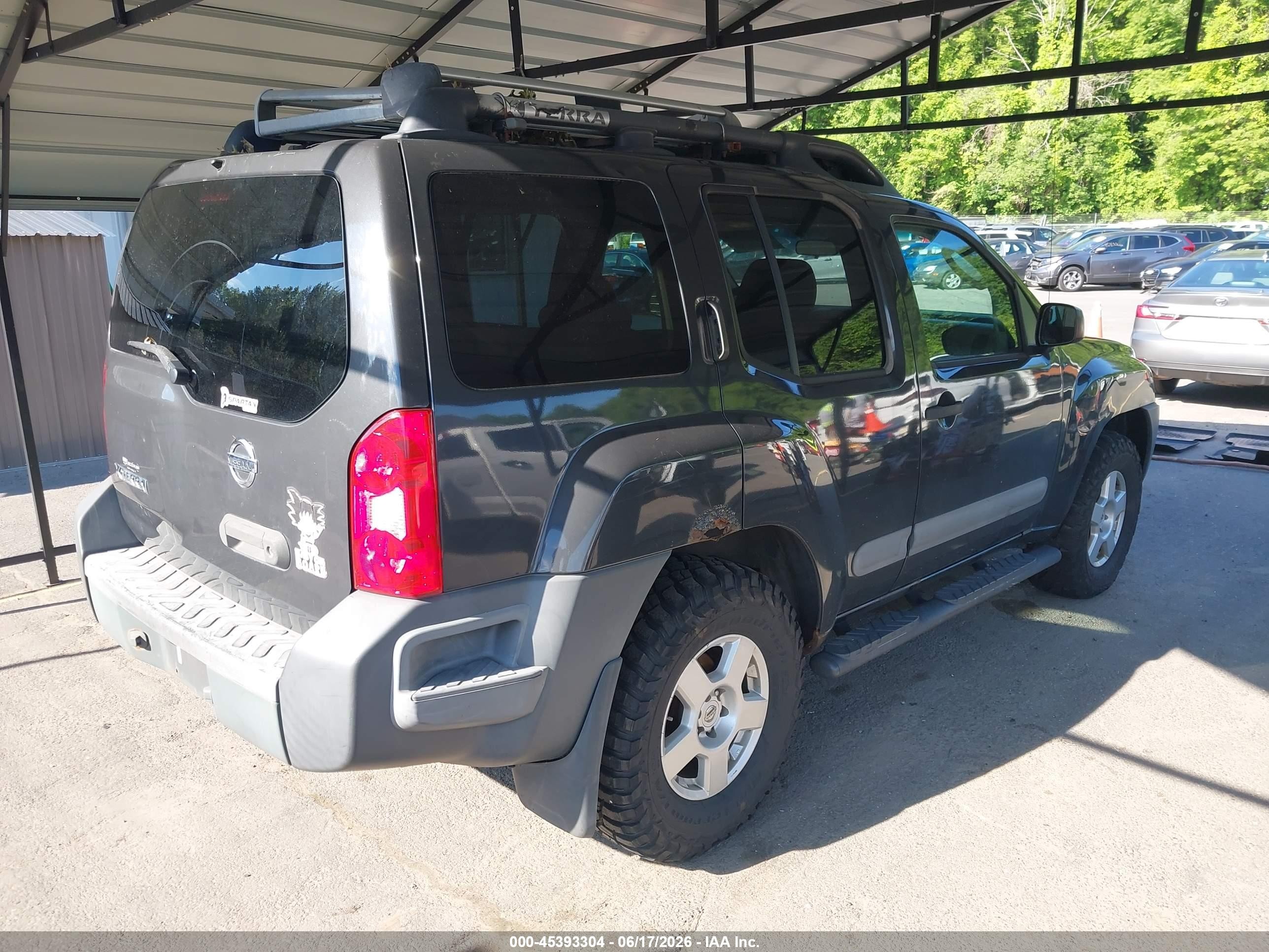 2006 Nissan Xterra S Gray vin: 5N1AN08W06C547805