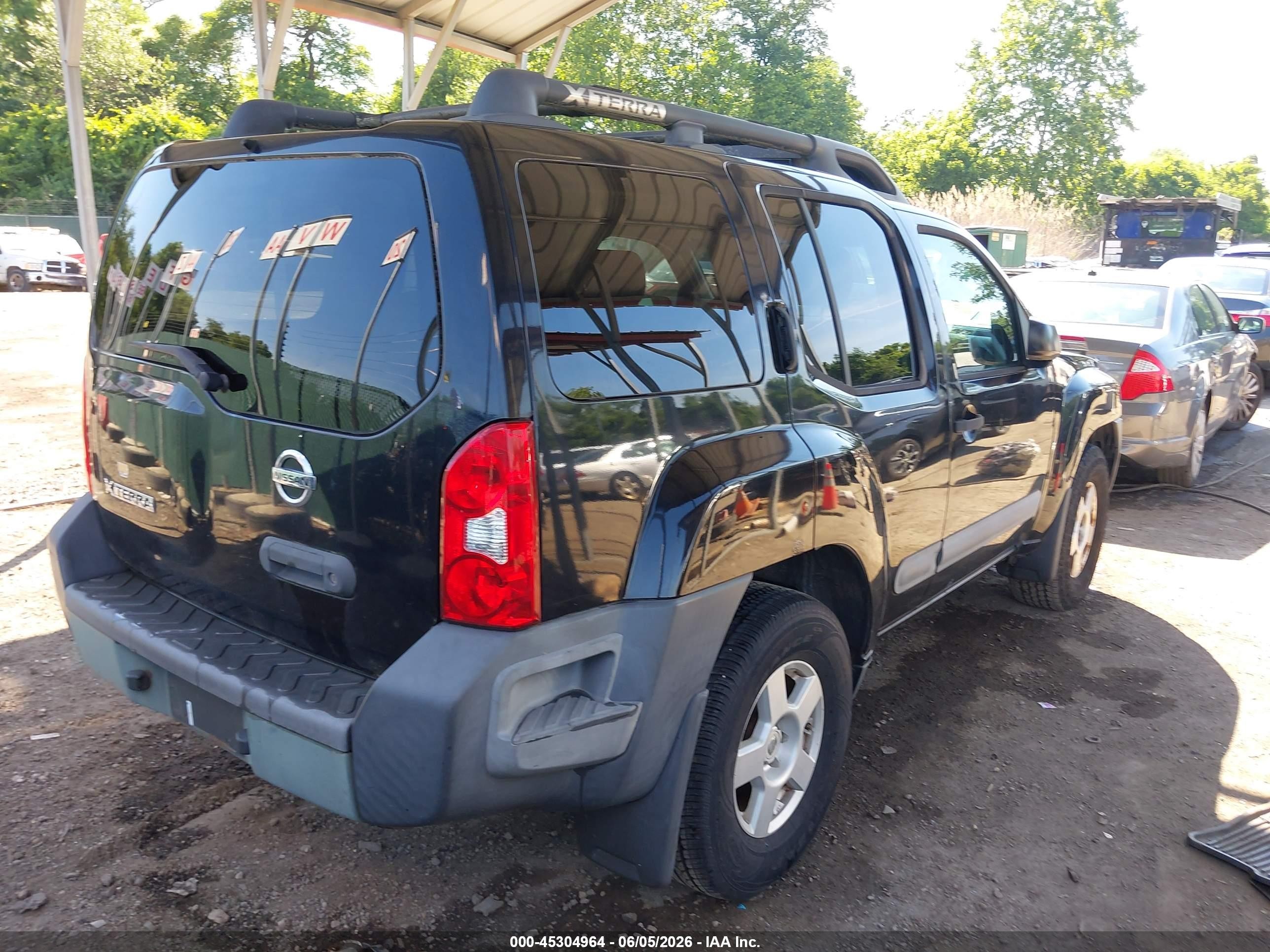 2006 Nissan Xterra S Black vin: 5N1AN08W06C554348