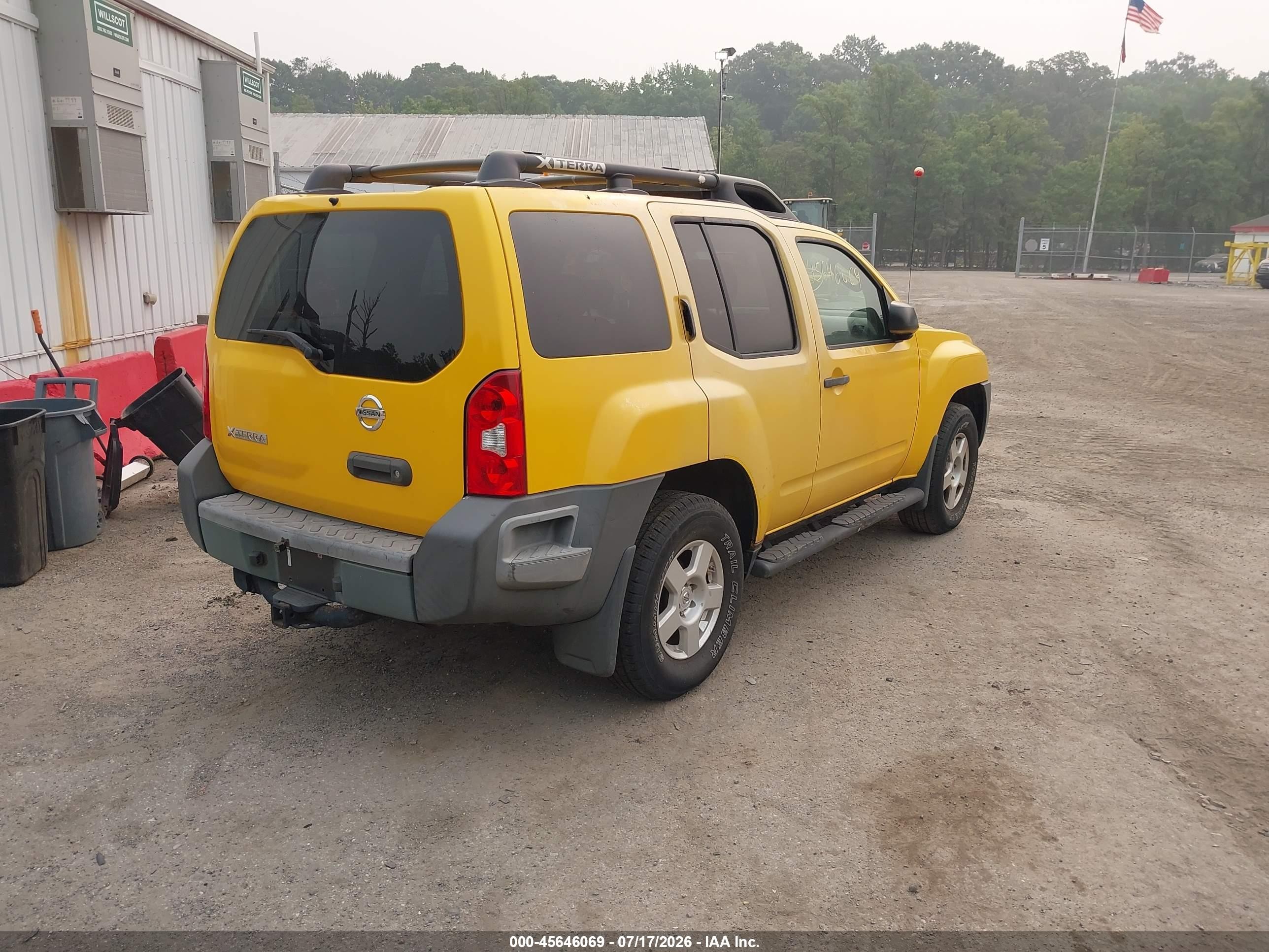 2007 Nissan Xterra S Желтый vin: 5N1AN08W07C514580