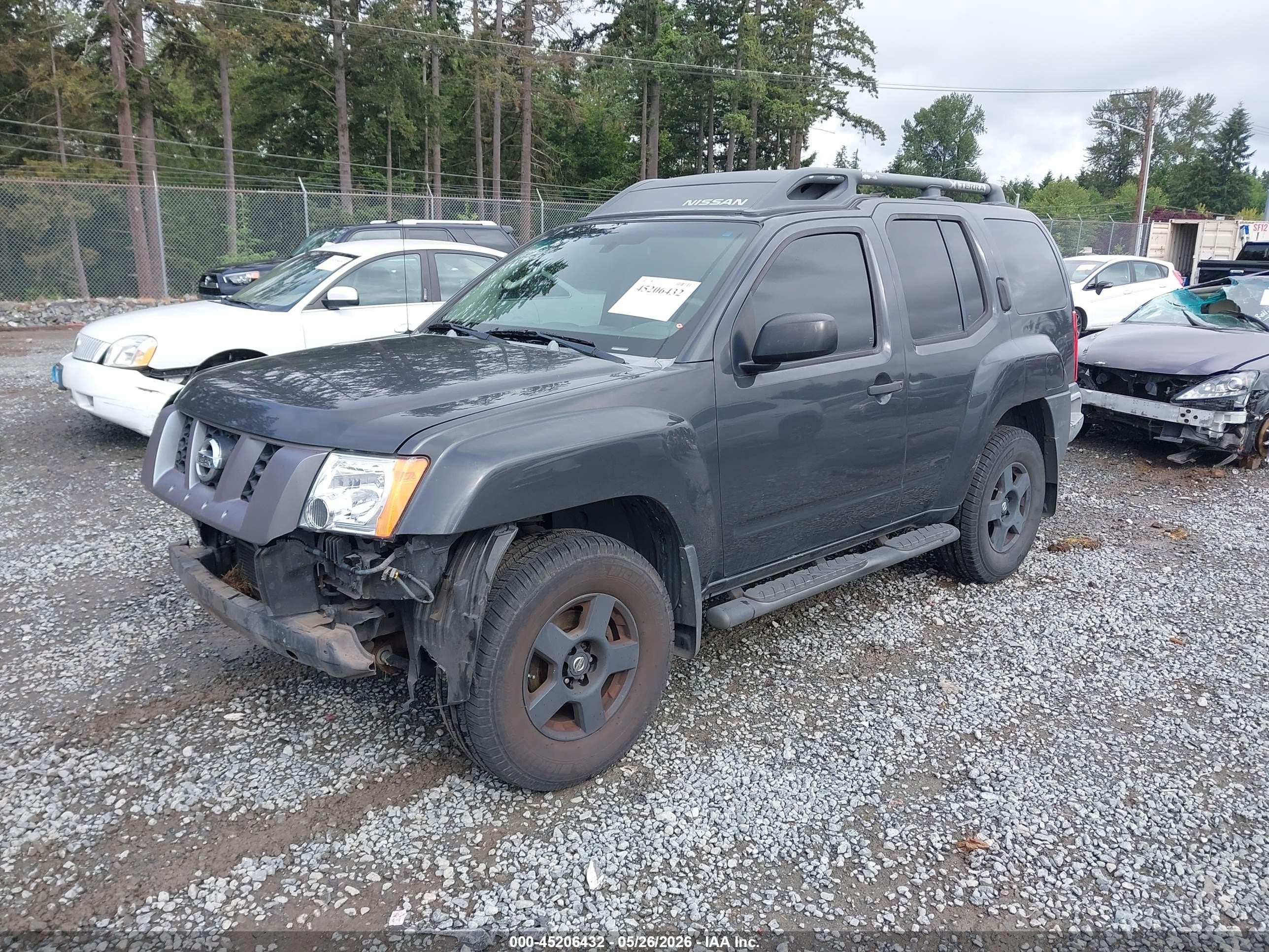 2007 Nissan Xterra S Gray vin: 5N1AN08W07C540306