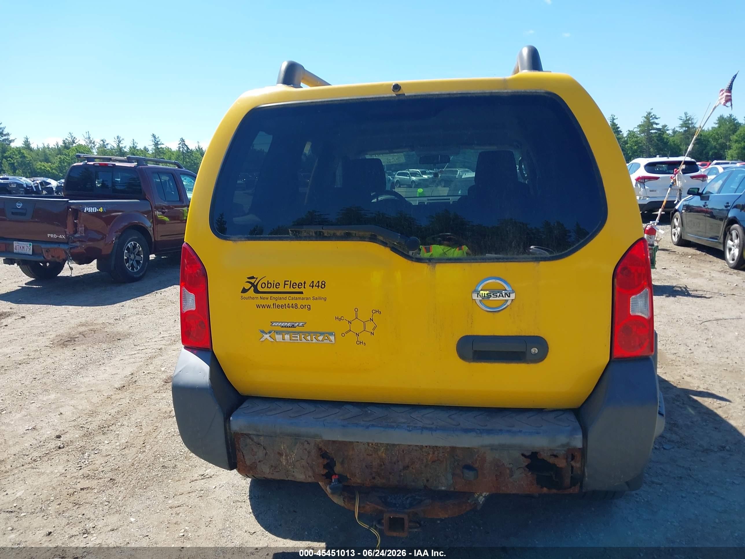 2007 Nissan Xterra X Yellow vin: 5N1AN08W07C545859