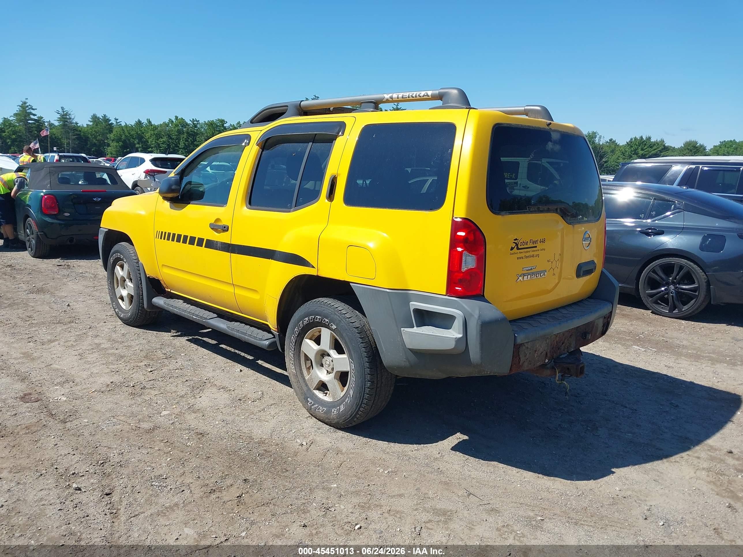 2007 Nissan Xterra X Yellow vin: 5N1AN08W07C545859