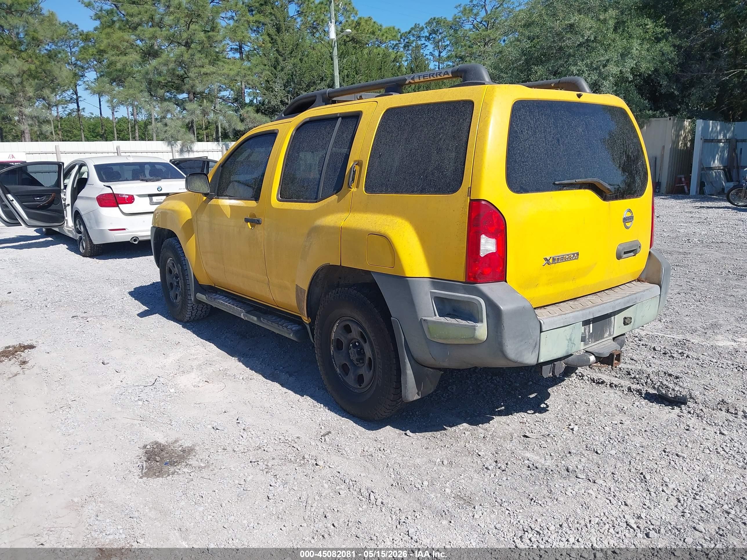 2007 Nissan Xterra X Yellow vin: 5N1AN08W27C513978