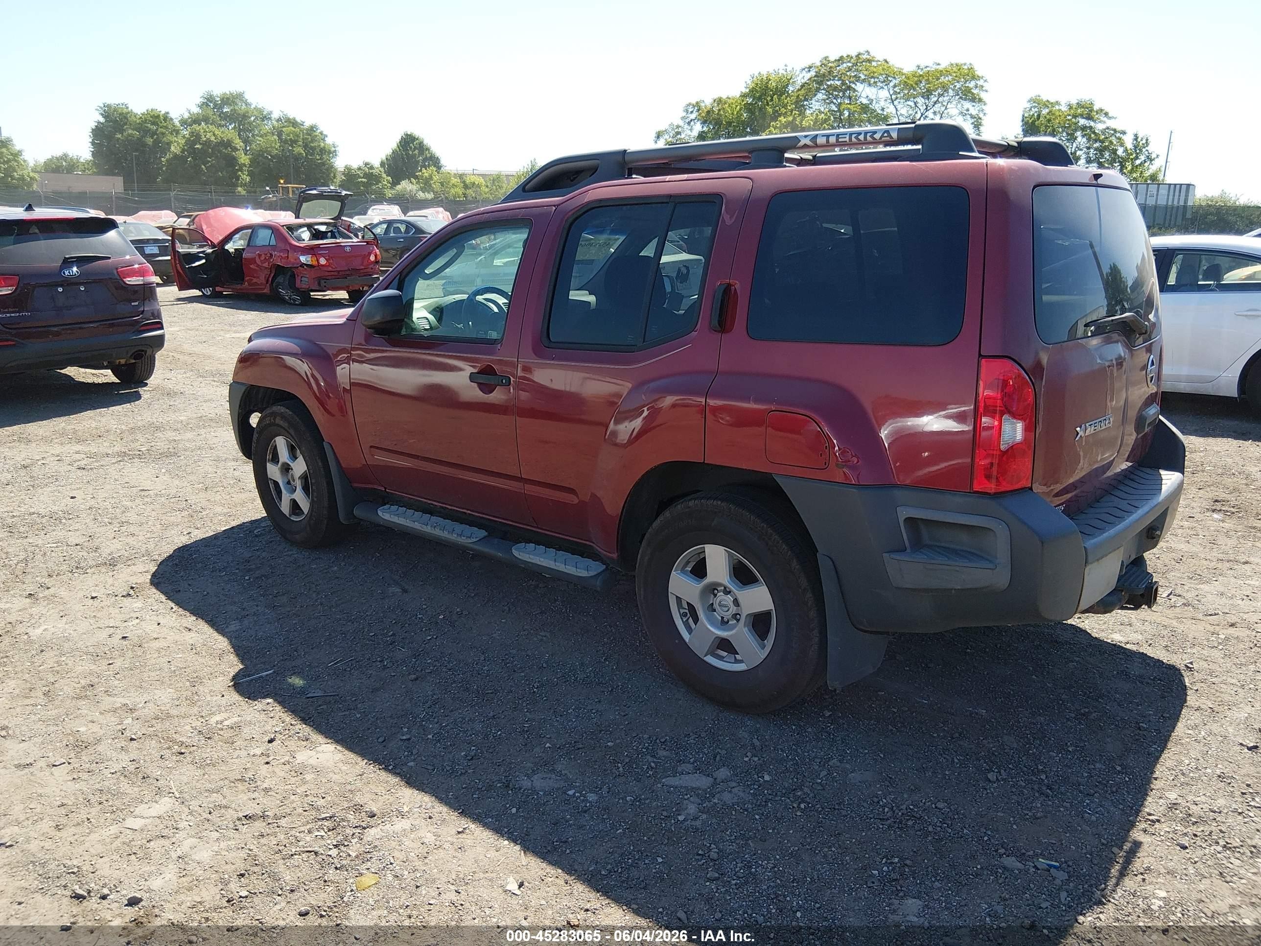 2008 Nissan Xterra S Red vin: 5N1AN08W28C528675