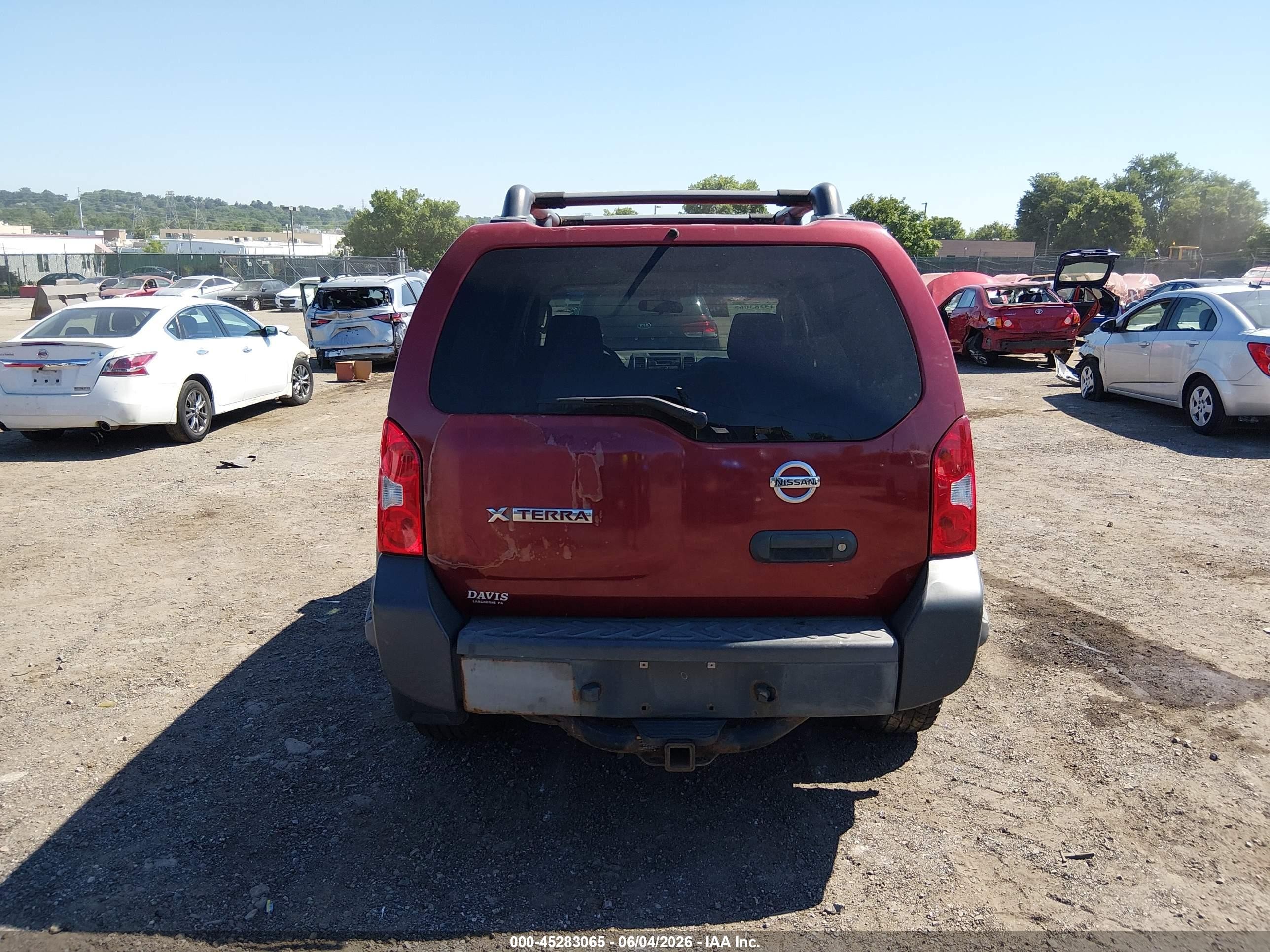 2008 Nissan Xterra S Red vin: 5N1AN08W28C528675