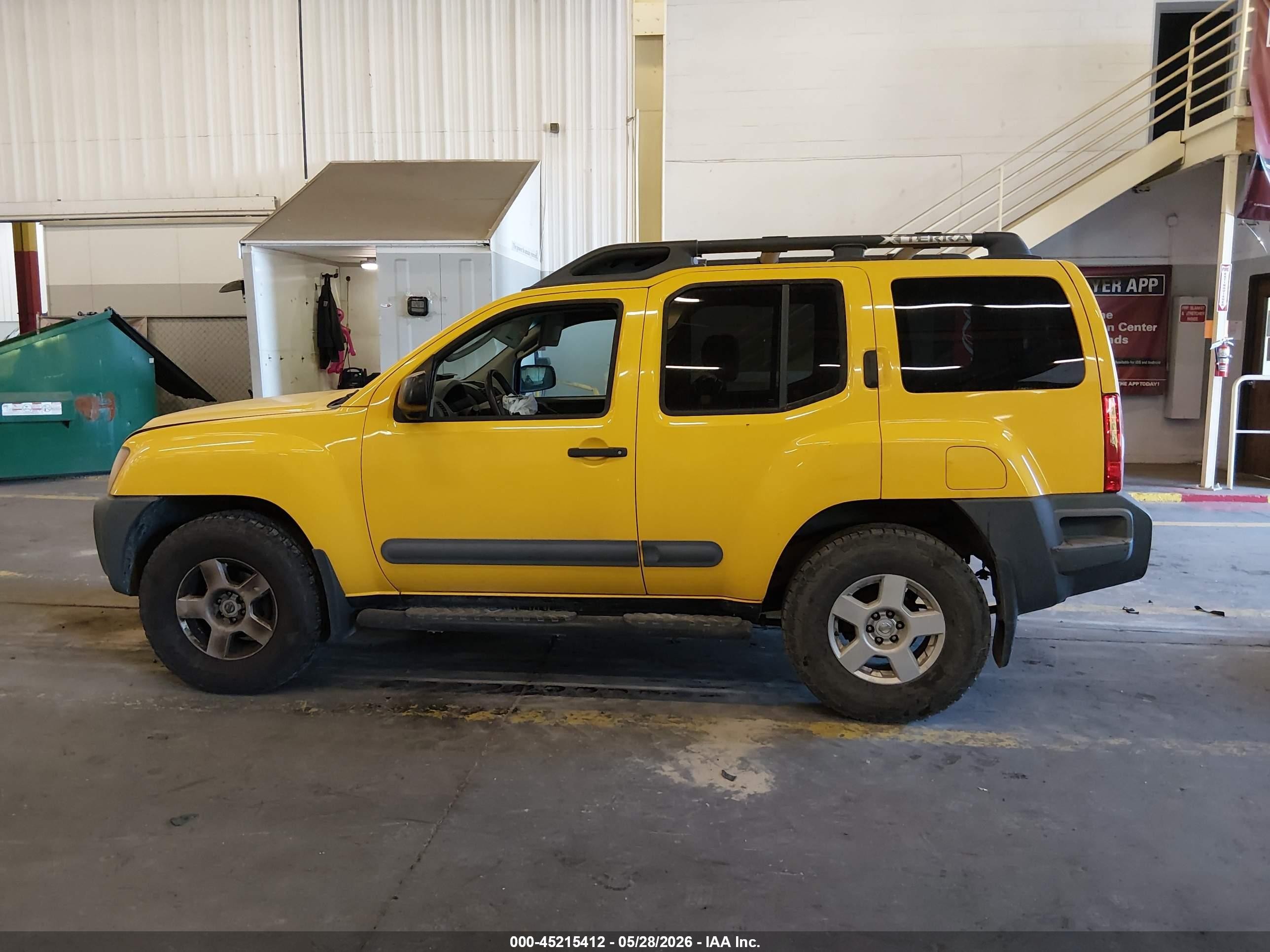2005 Nissan Xterra S Yellow vin: 5N1AN08W35C600138