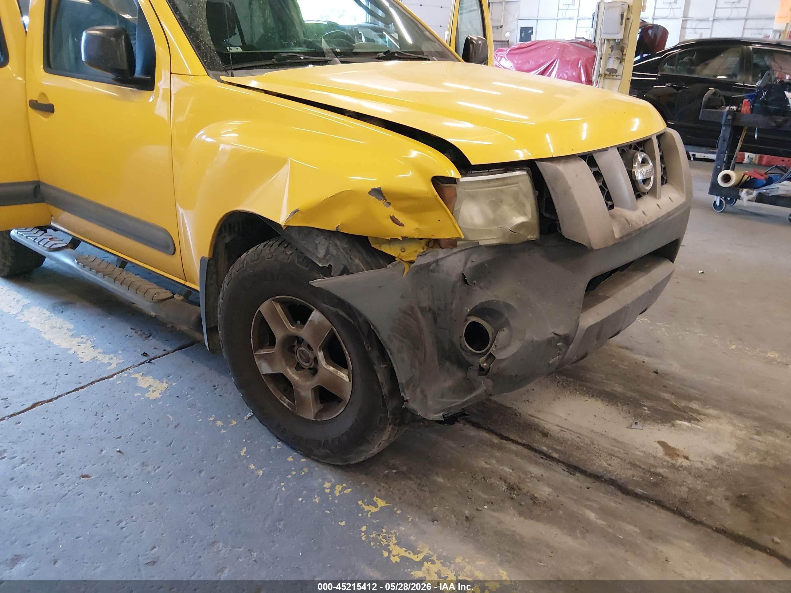 2005 Nissan Xterra S Yellow vin: 5N1AN08W35C600138