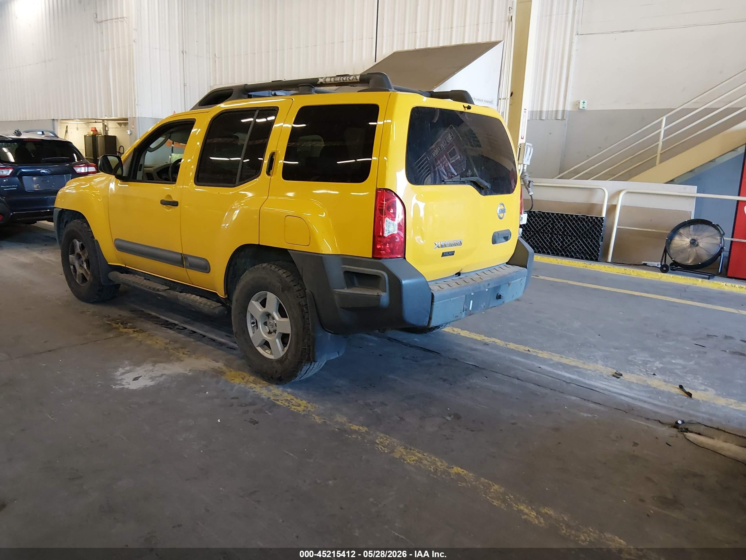 2005 Nissan Xterra S Yellow vin: 5N1AN08W35C600138