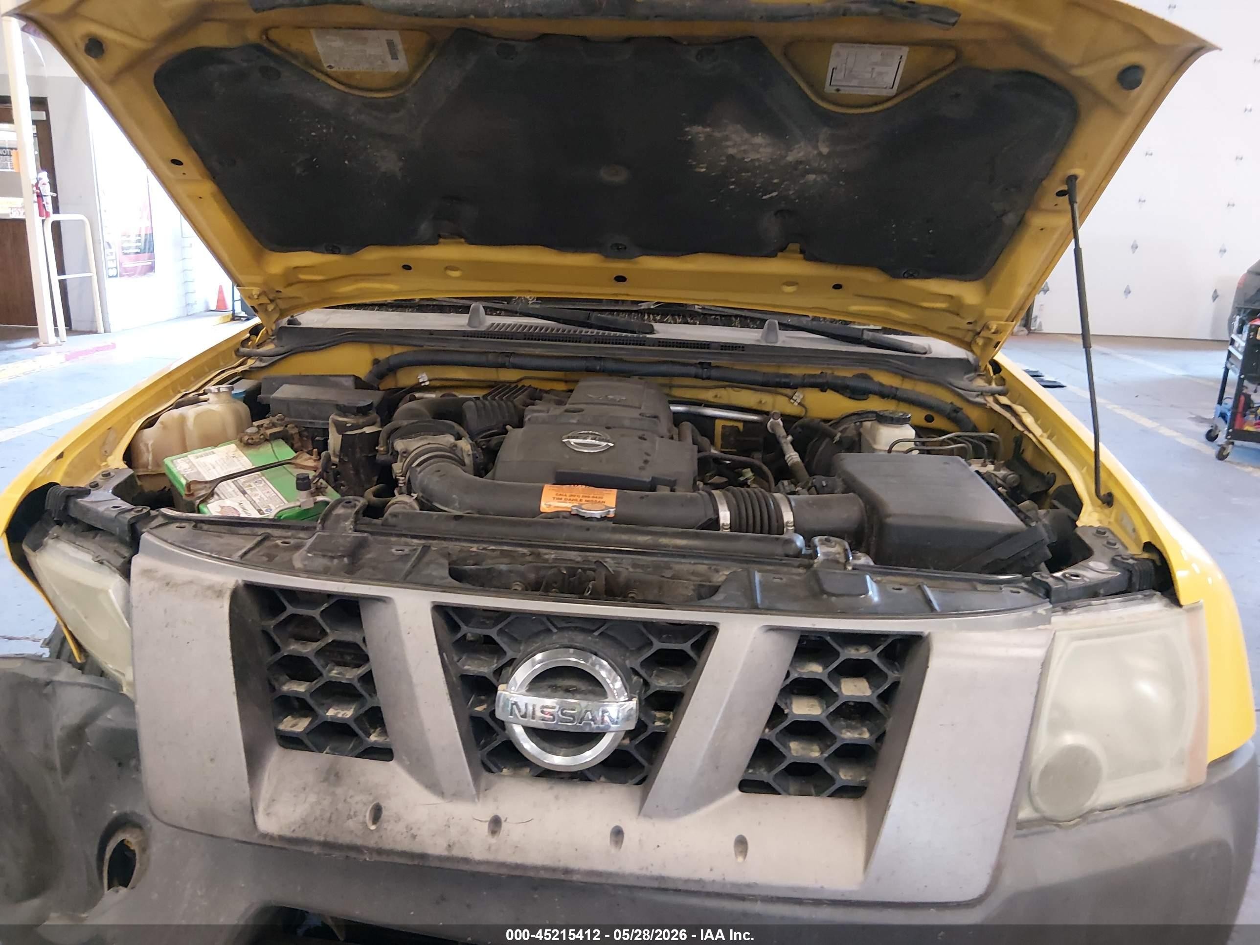 2005 Nissan Xterra S Yellow vin: 5N1AN08W35C600138