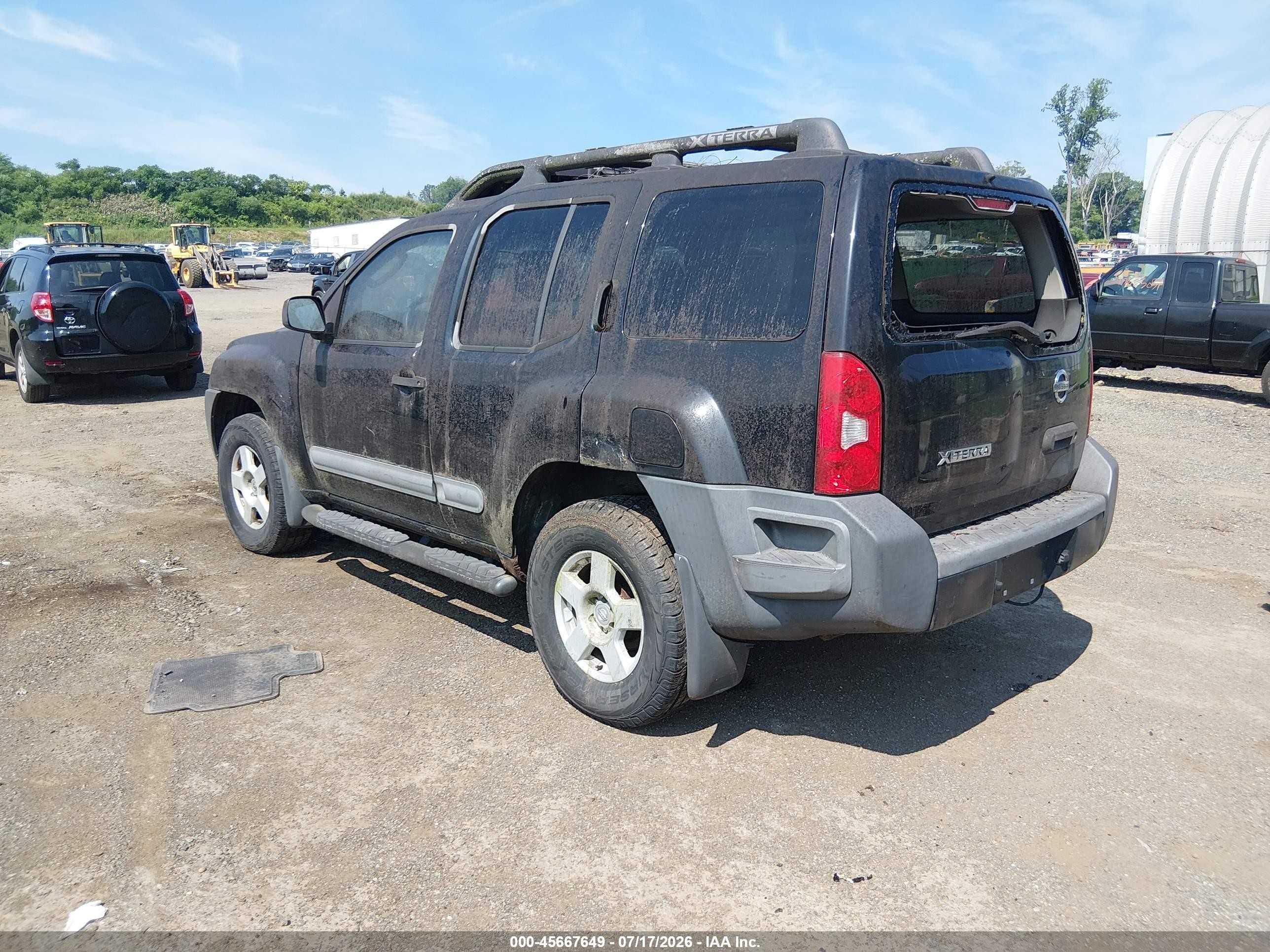 2005 Nissan Xterra S Black vin: 5N1AN08W35C633138