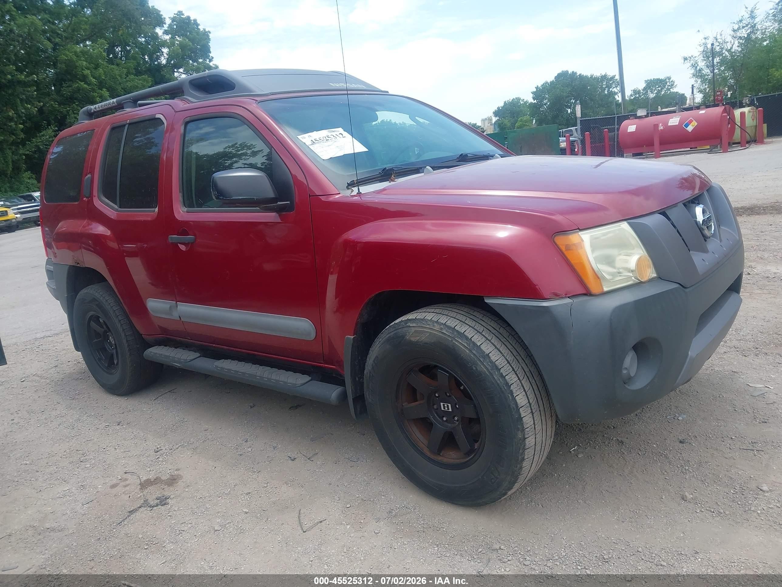 2006 Nissan Xterra S Красный vin: 5N1AN08W36C547765