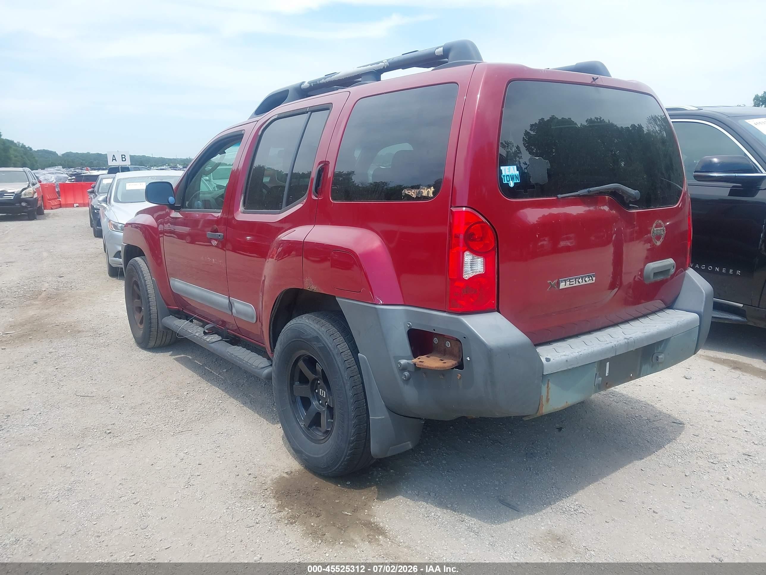 2006 Nissan Xterra S Red vin: 5N1AN08W36C547765