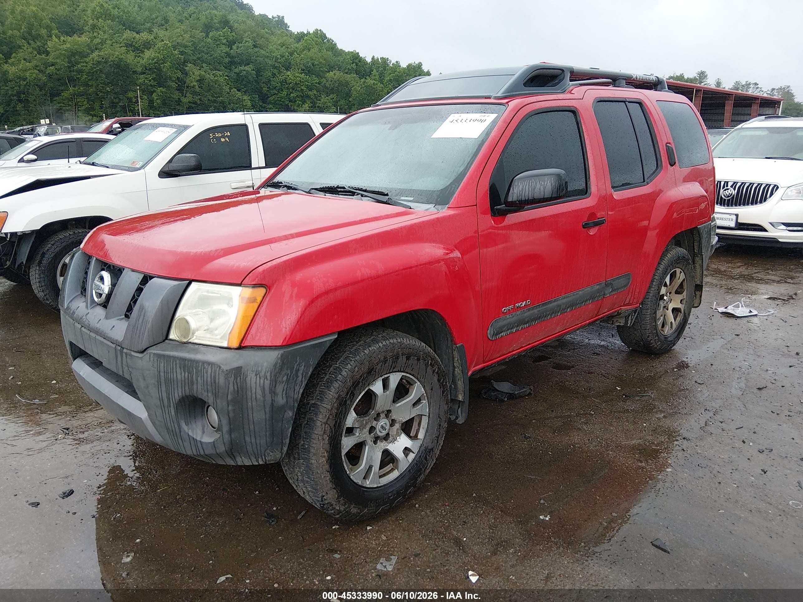 2008 Nissan Xterra Off Road Красный vin: 5N1AN08W38C510461