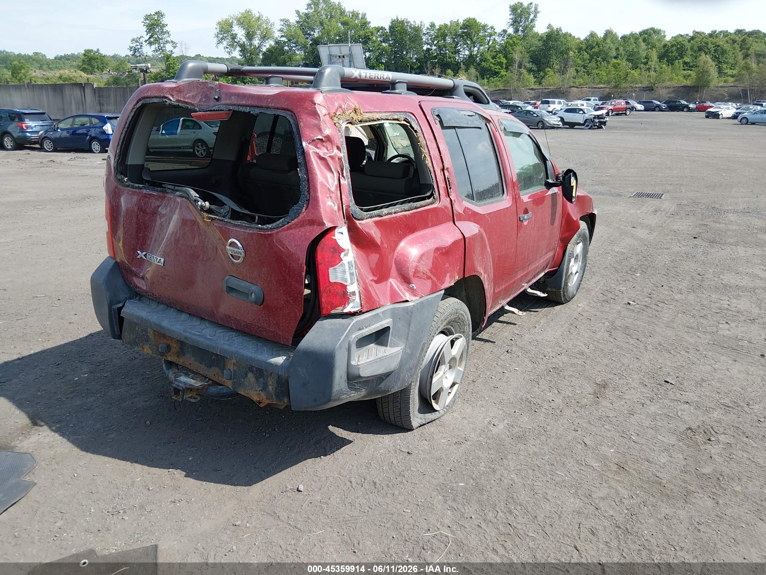 2008 Nissan Xterra S Maroon vin: 5N1AN08W38C528815