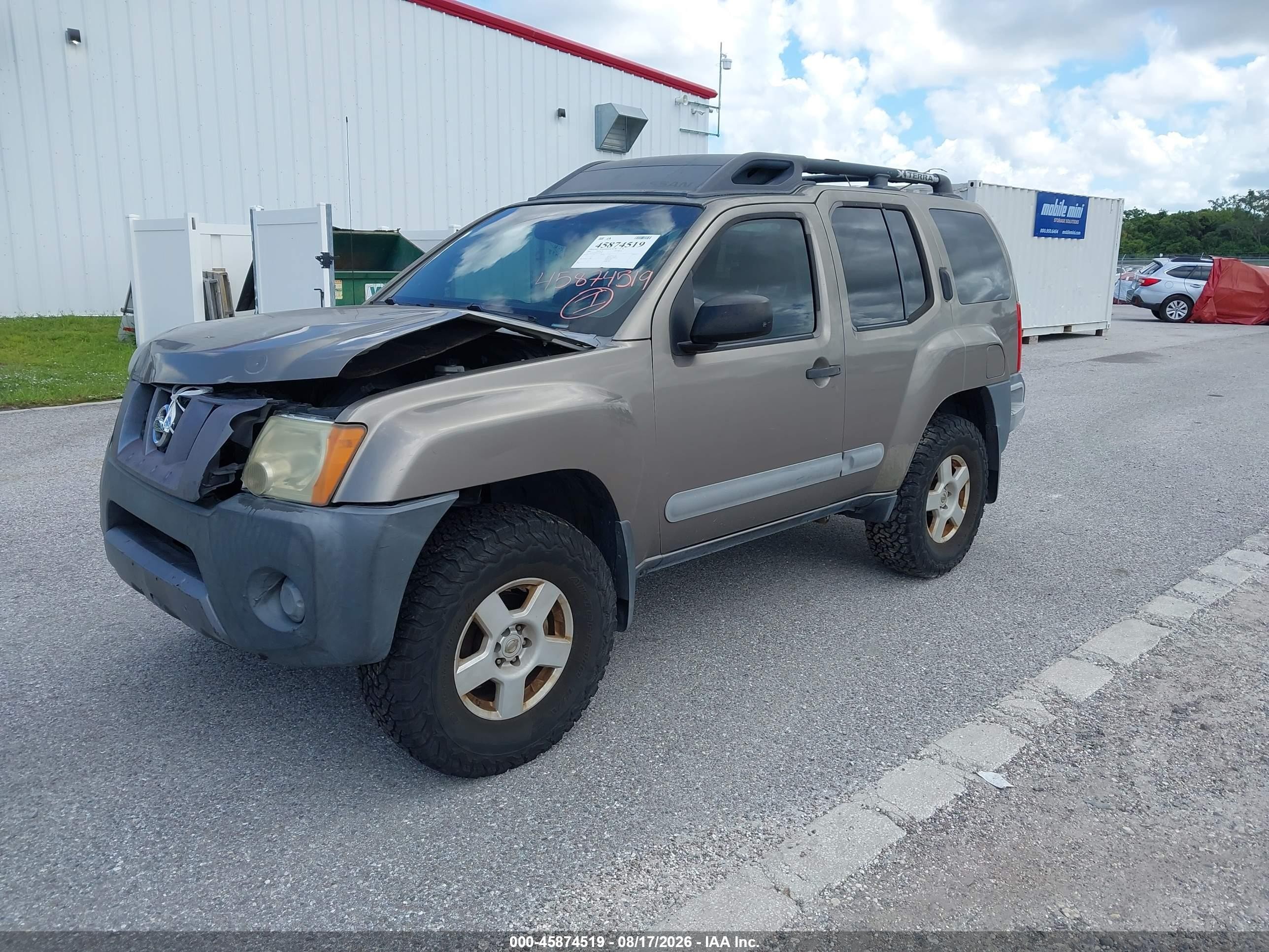 2006 Nissan Xterra S Beige vin: 5N1AN08W46C505489