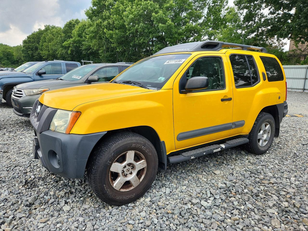 2005 Nissan Xterra S Yellow vin: 5N1AN08W55C610752