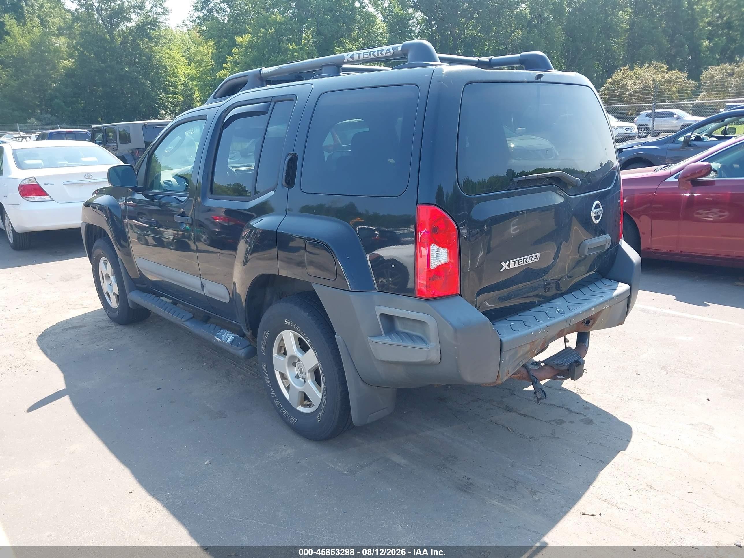 2007 Nissan Xterra S Black vin: 5N1AN08W57C519645