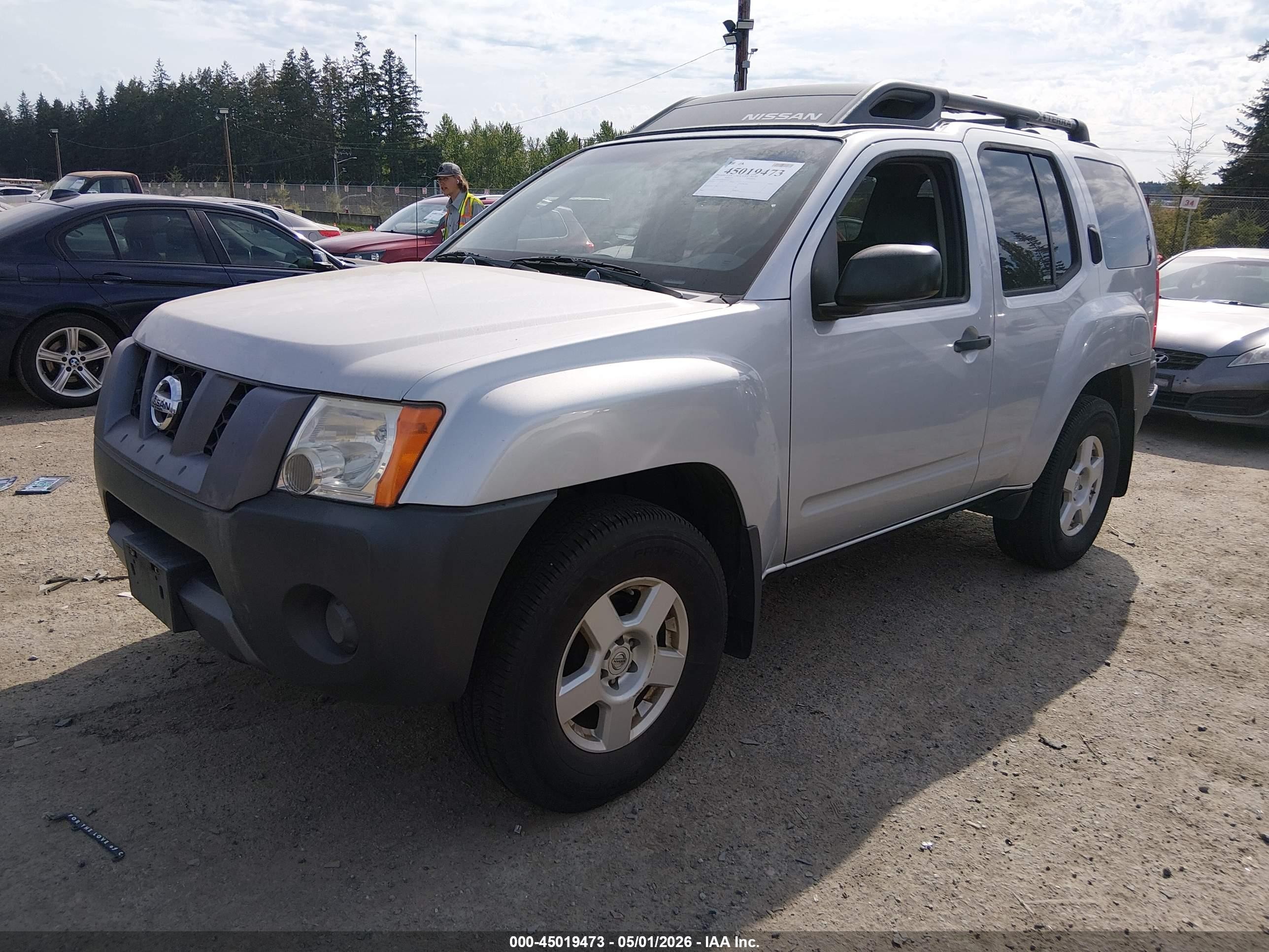 2007 Nissan Xterra S Серебряный vin: 5N1AN08W57C524778
