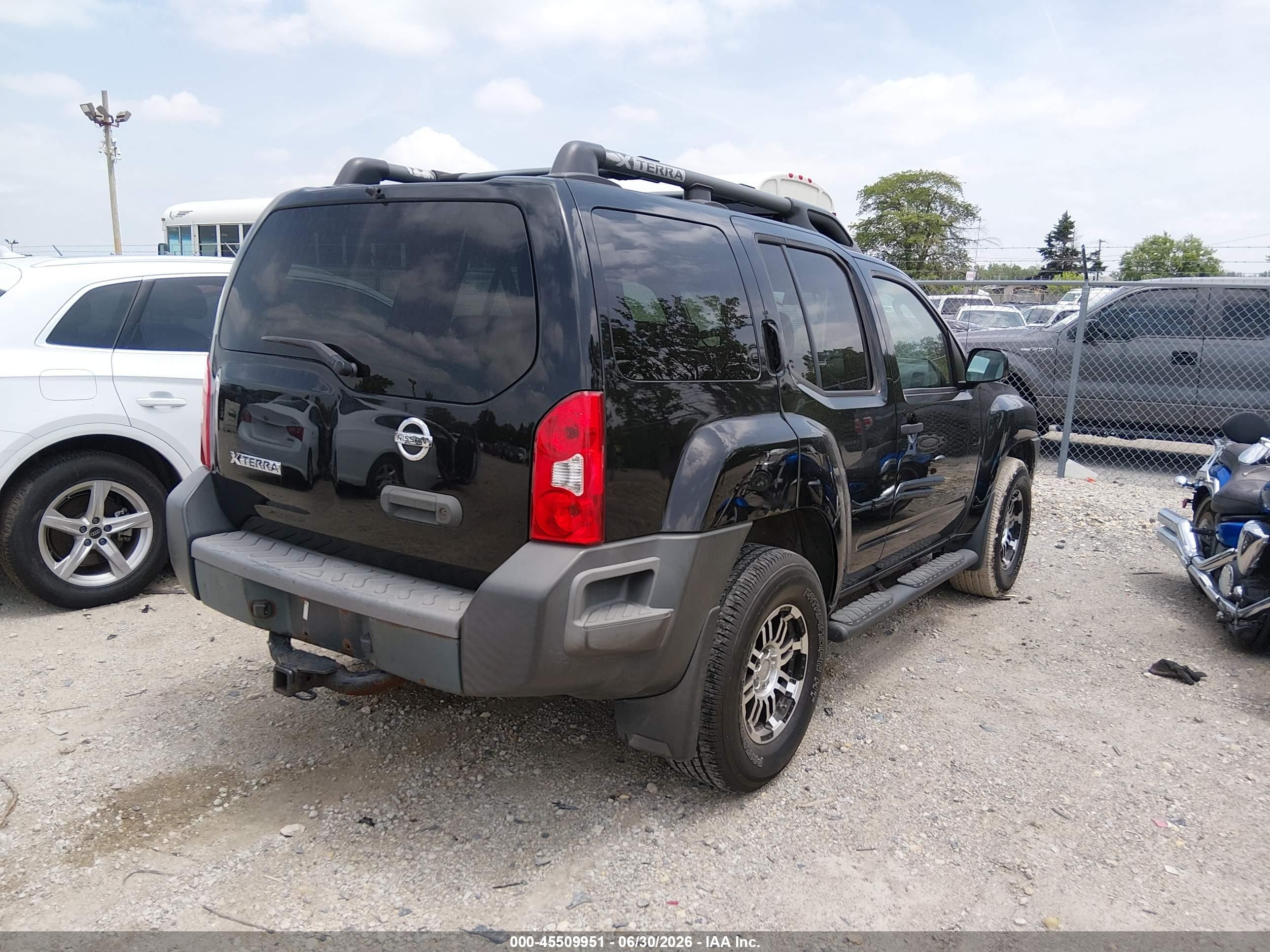 2008 Nissan Xterra S Black vin: 5N1AN08W58C501566