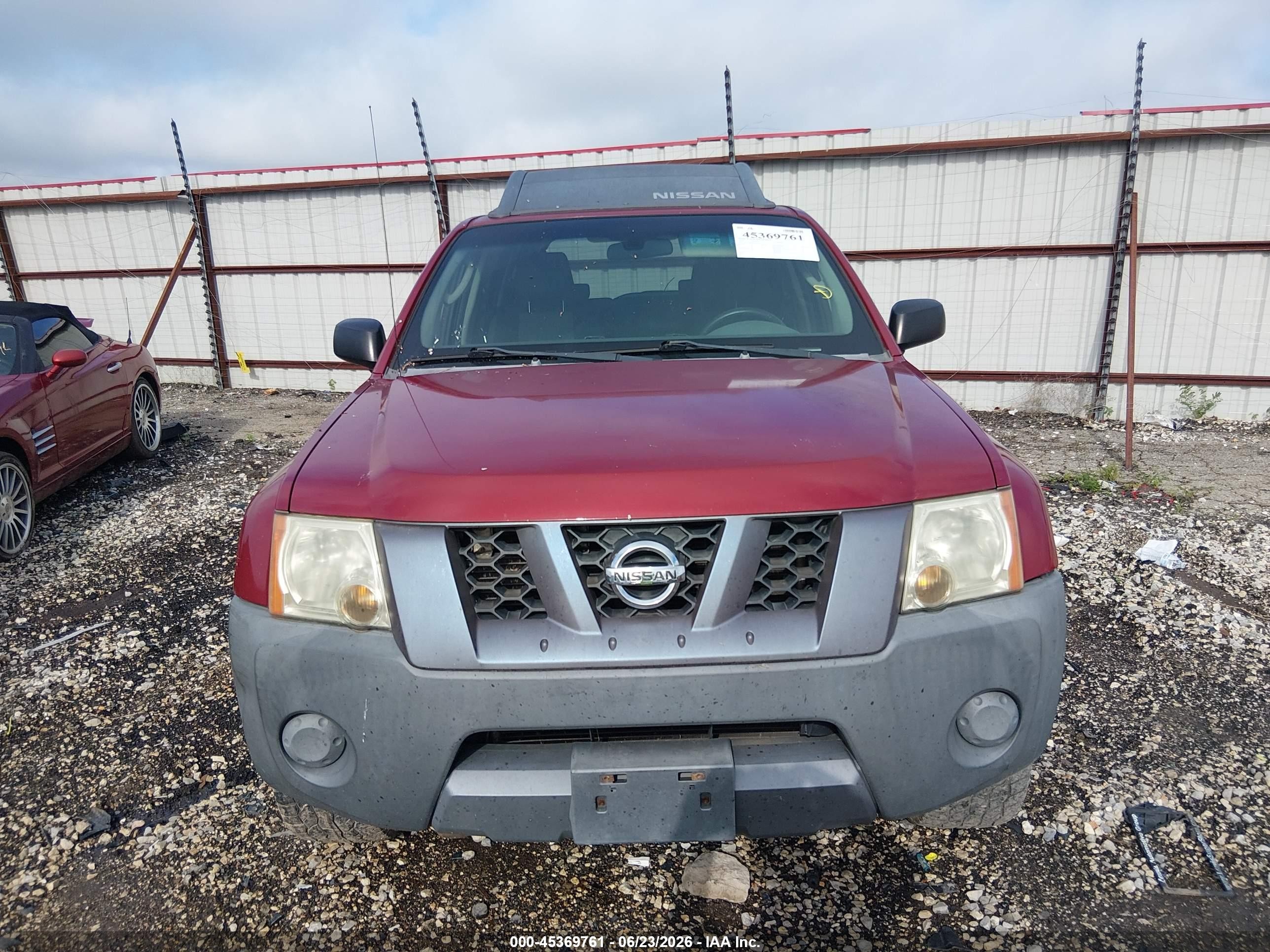 2008 Nissan Xterra S Red vin: 5N1AN08W58C507805