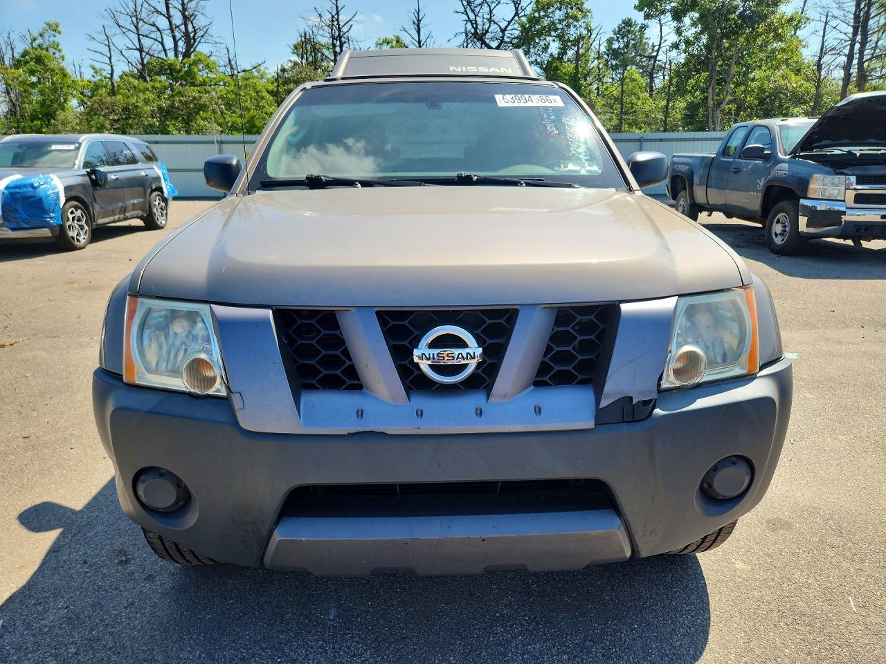 2008 Nissan Xterra X Silver vin: 5N1AN08W58C523115