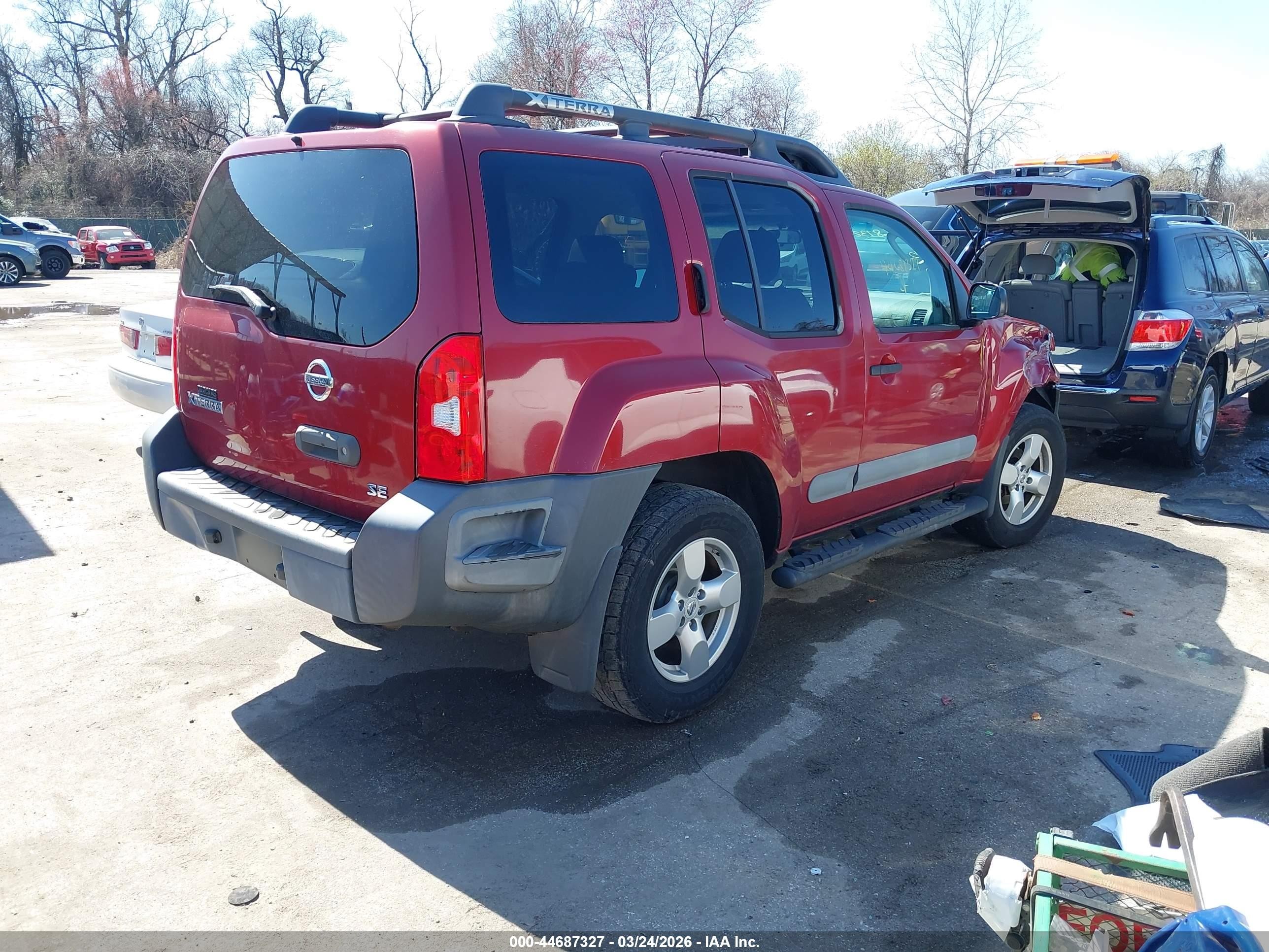 2006 Nissan Xterra Se Red vin: 5N1AN08W66C557822
